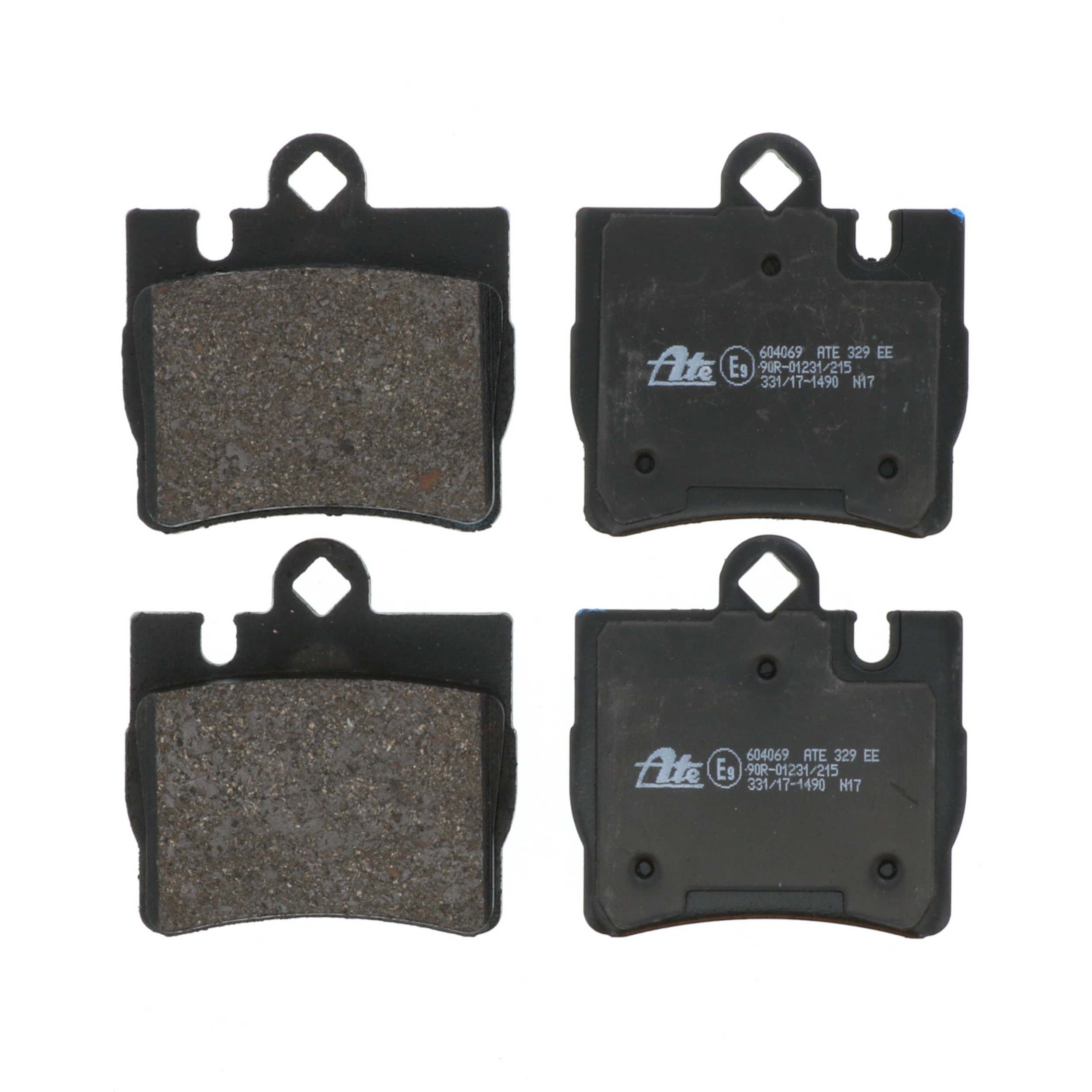 ATE Original Semi-Metallic Rear Disc Brake Pad Set 604069 for Mercedes-Benz