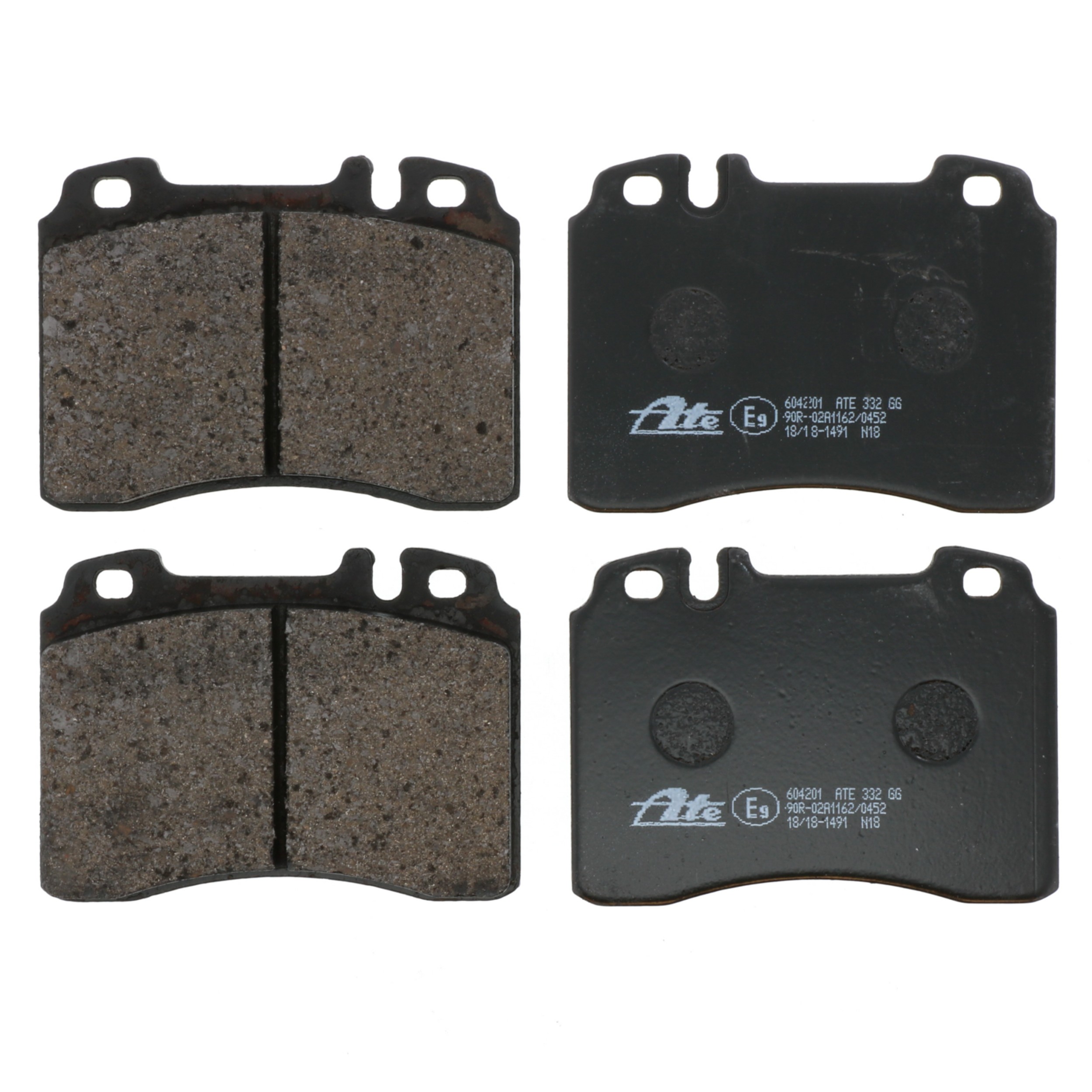 ATE Original Semi-Metallic Front Disc Brake Pad Set 604201 for Mercedes-Benz