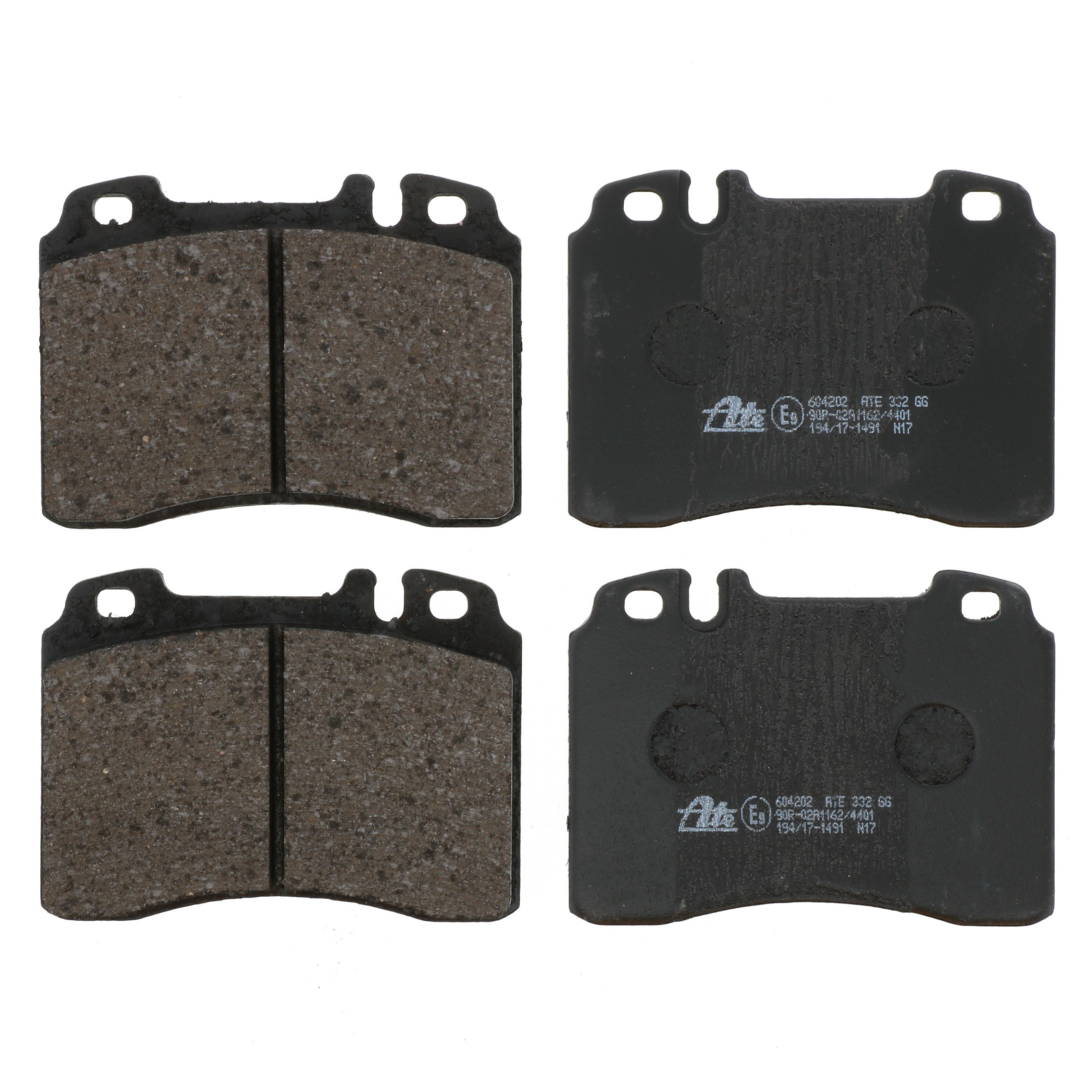ATE Original Semi-Metallic Front Disc Brake Pad Set 604202 for Mercedes-Benz