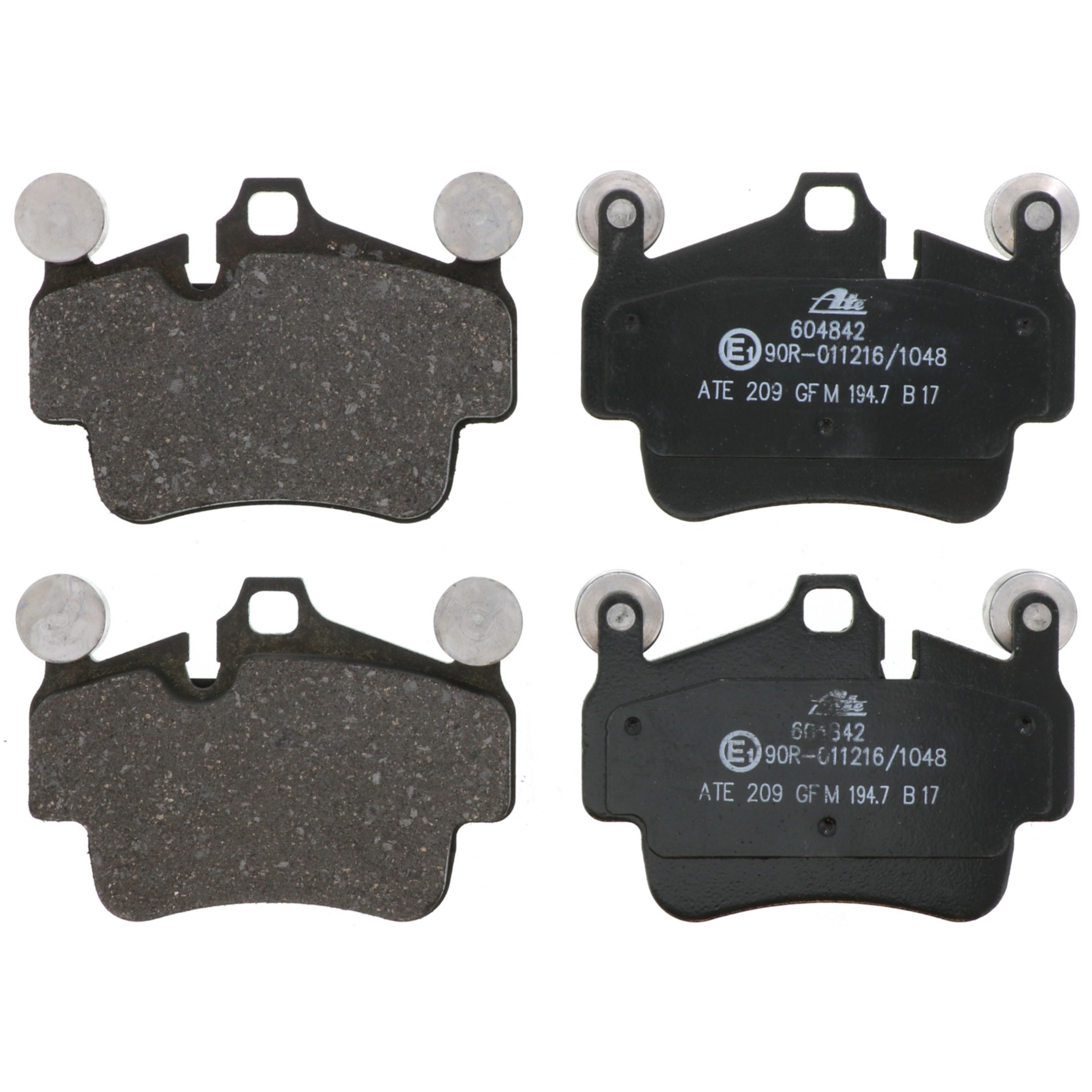 ATE Original Semi-Metallic Front Disc Brake Pad Set 604842 for Porsche