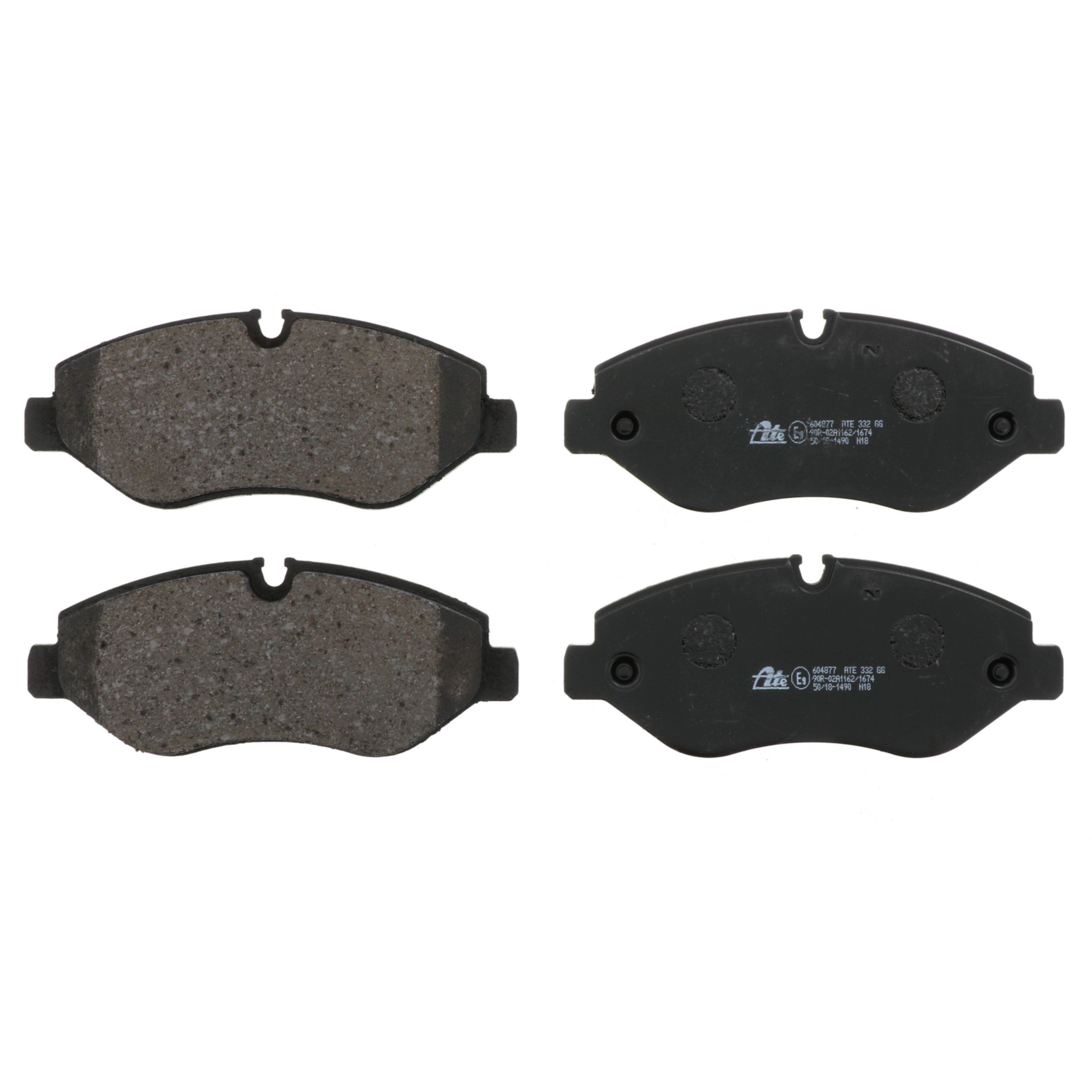ATE Semi-Metallic Front Disc Brake Pad Set 604877 for Dodge, Mercedes-Benz