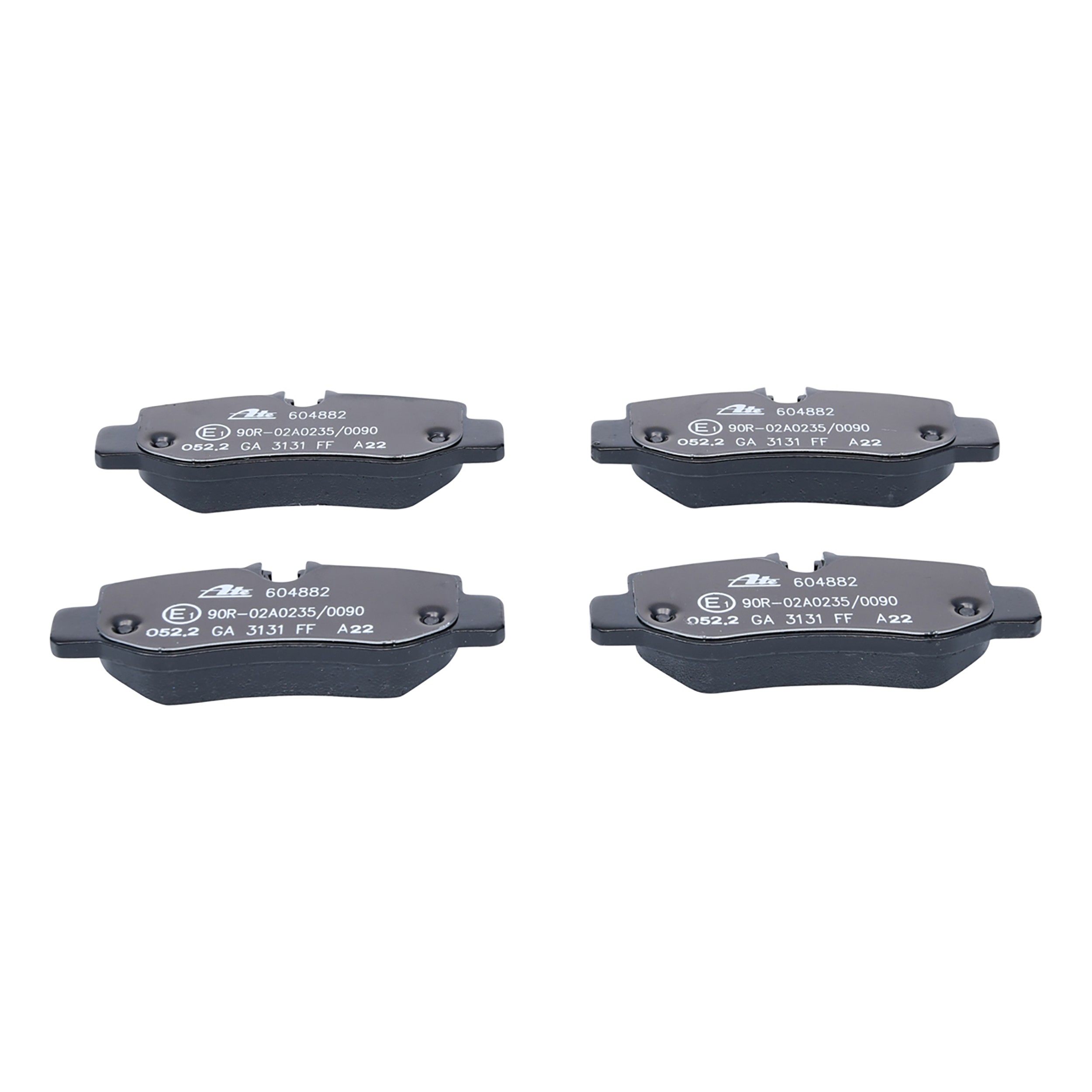 ATE Original Semi-Metallic Rear Disc Brake Pad Set 604882 for Mercedes-Benz