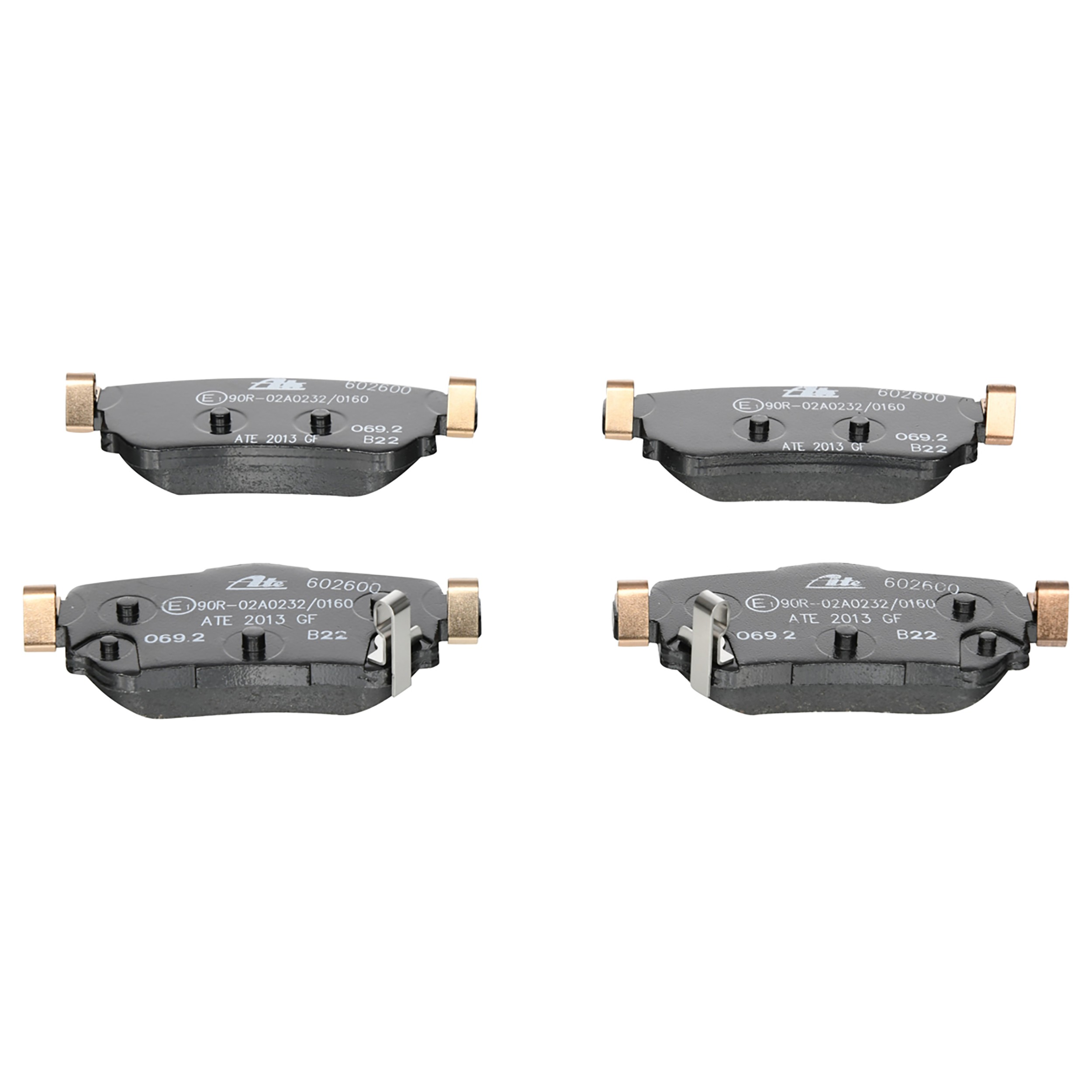 ATE Original Semi-Metallic Front Disc Brake Pad Set 604895 for Porsche