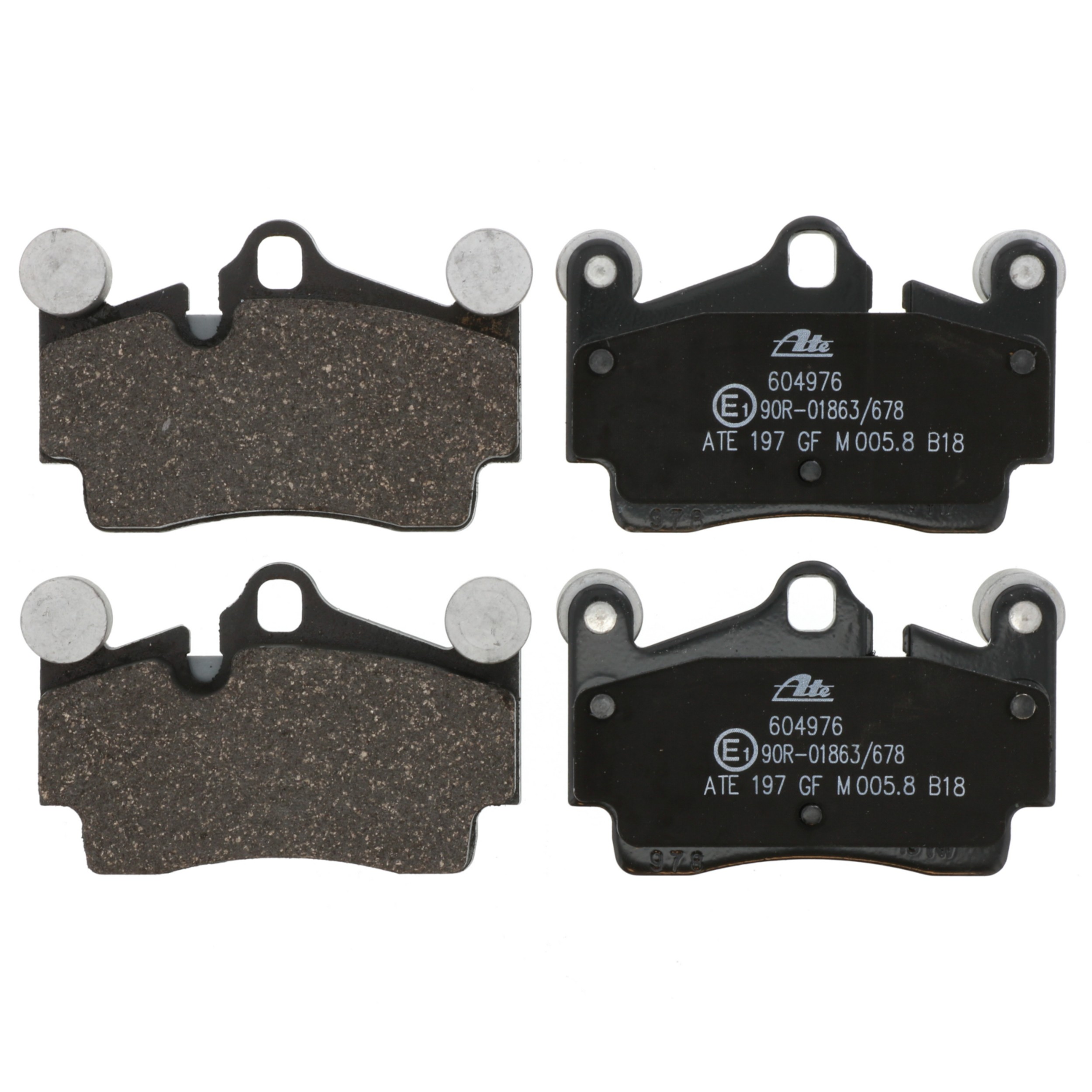 ATE Semi-Metallic Rear Disc Brake Pad Set 604976 for Audi, Porsche, Volkswagen