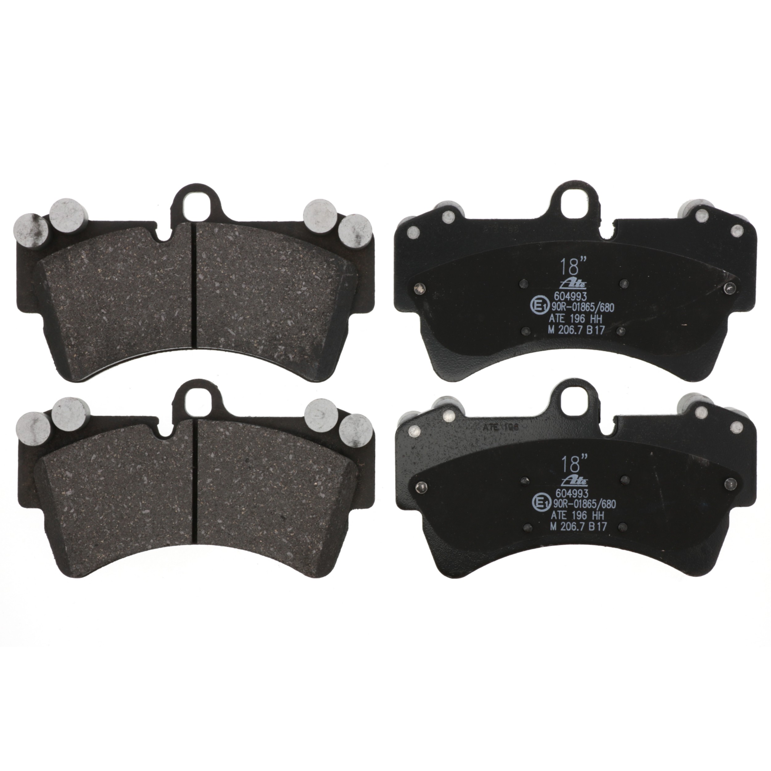 ATE Semi-Metallic Front Disc Brake Pad Set 604993 for Audi, Porsche, Volkswagen