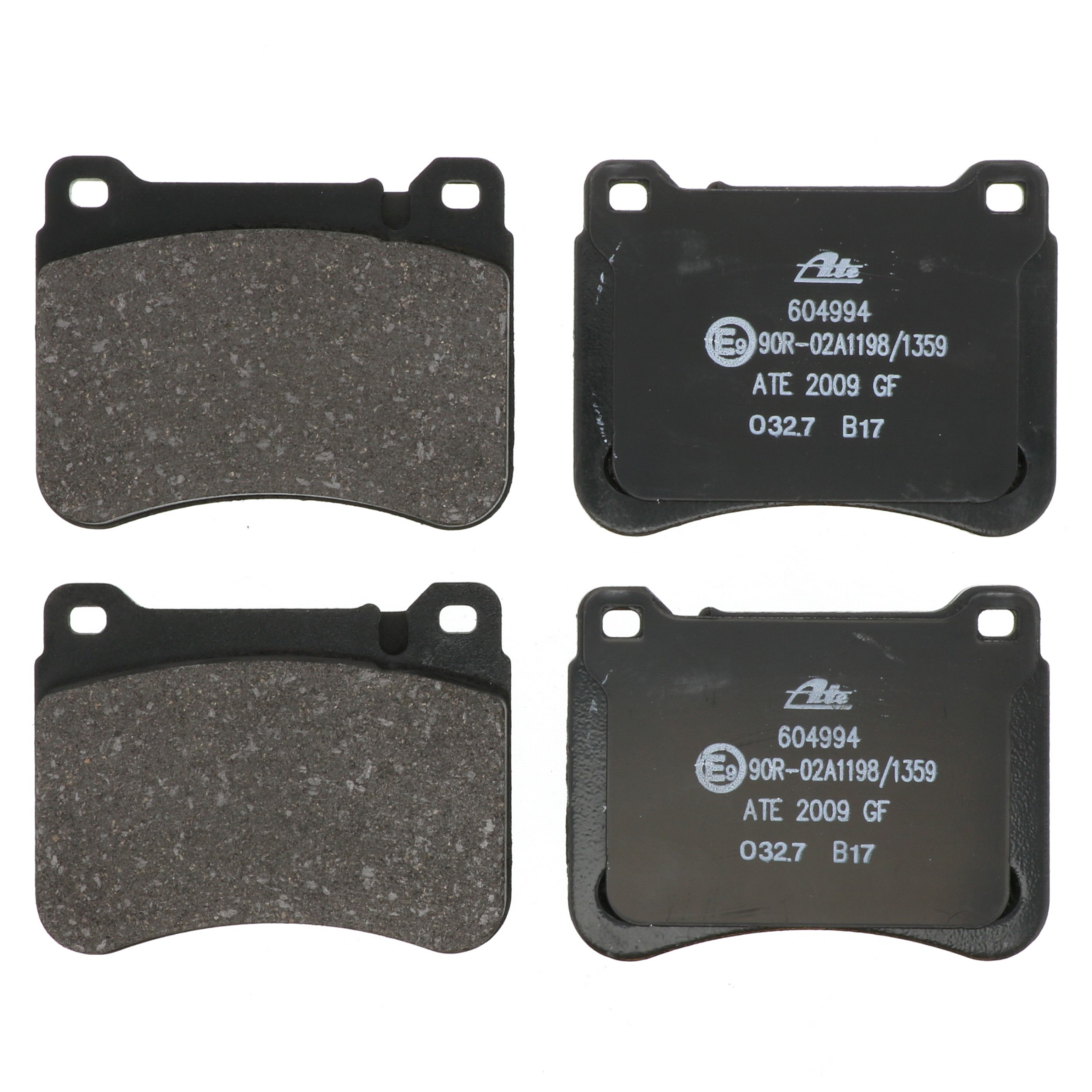 ATE Original Semi-Metallic Front Disc Brake Pad Set 604994 for Mercedes-Benz