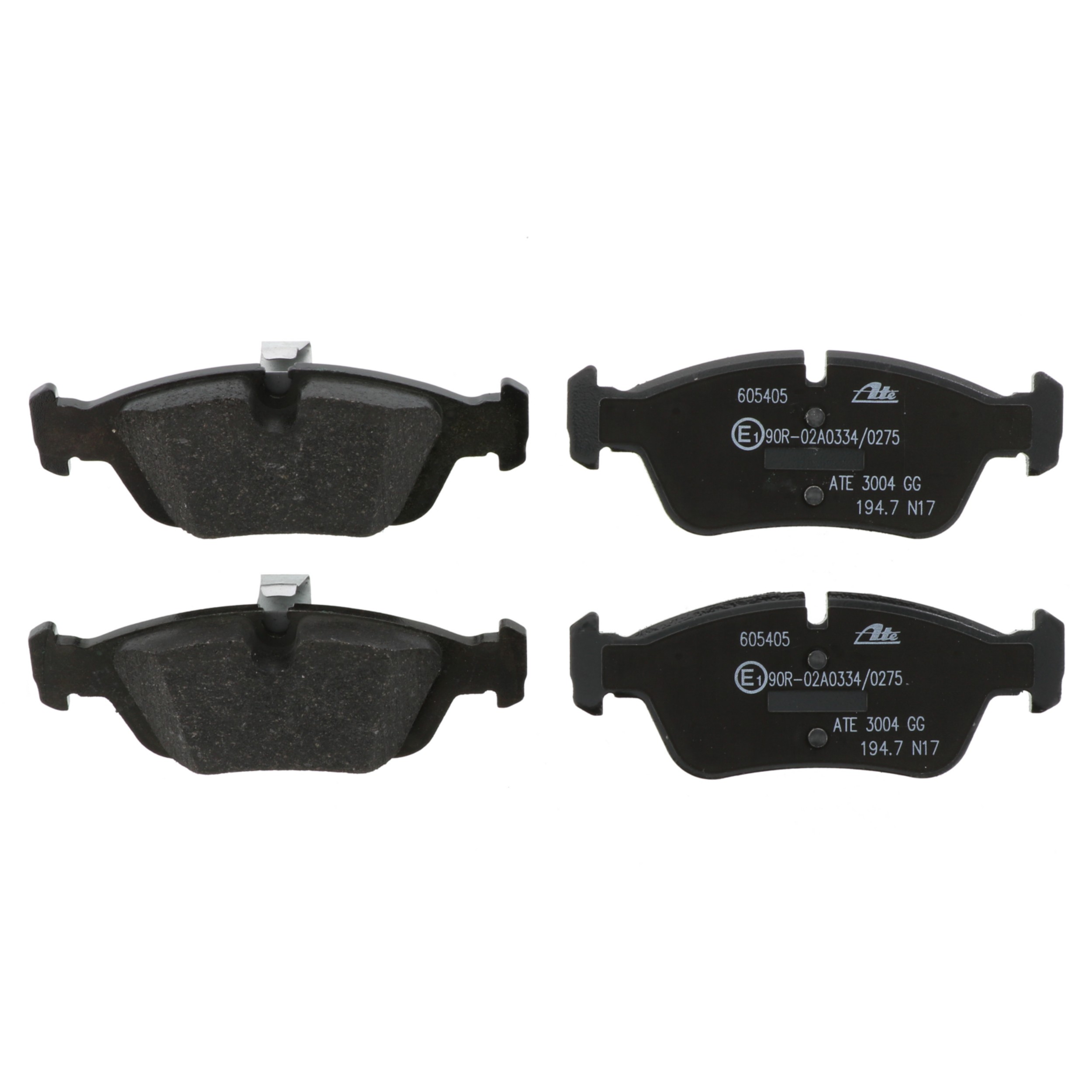 ATE Original Semi-Metallic Front Disc Brake Pad Set 605405 for BMW