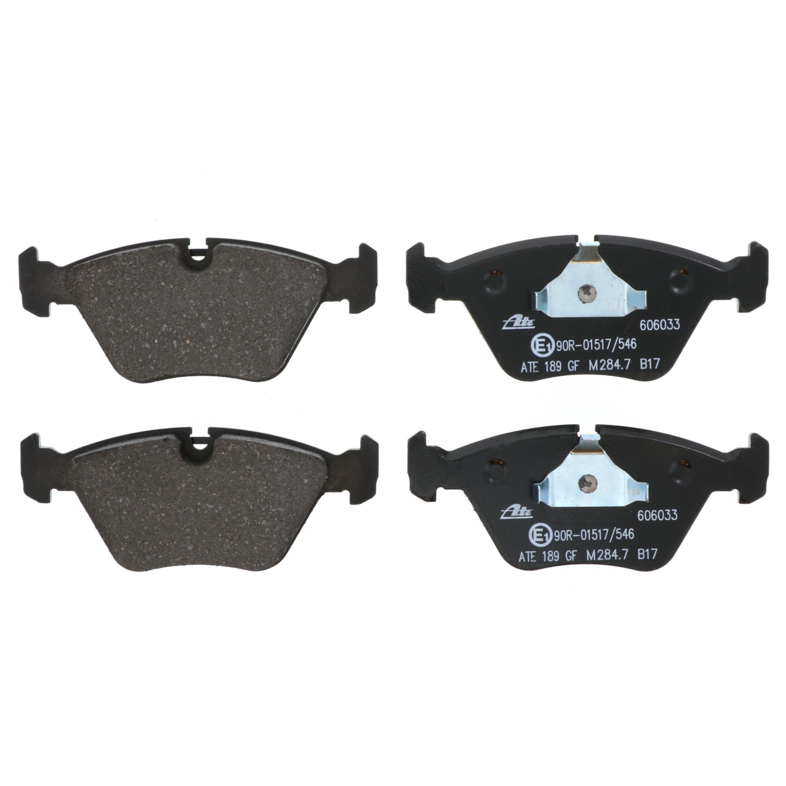 ATE Original Semi-Metallic Front Disc Brake Pad Set 606033 for BMW