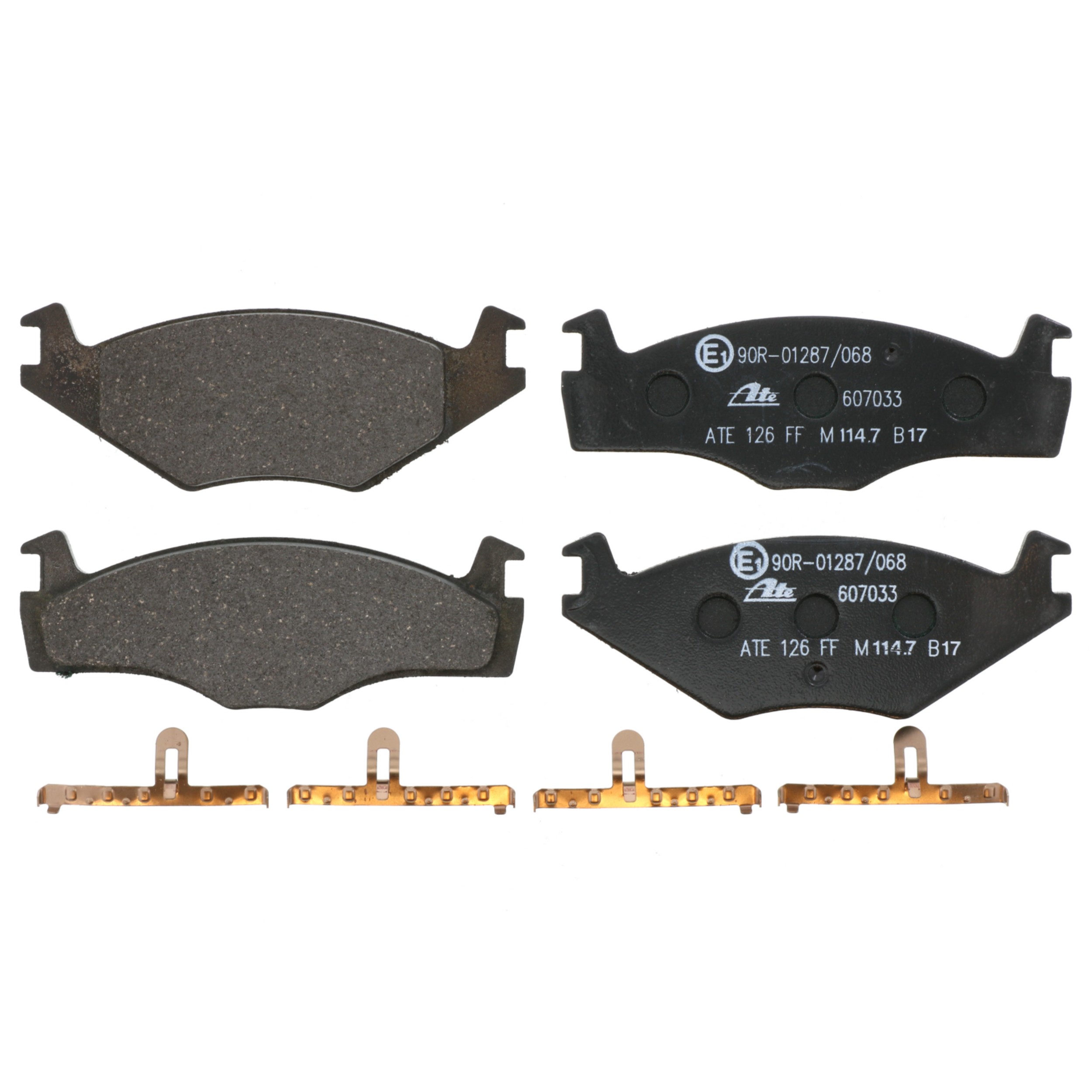 ATE Original Semi-Metallic Front Disc Brake Pad Set 607033 for Volkswagen