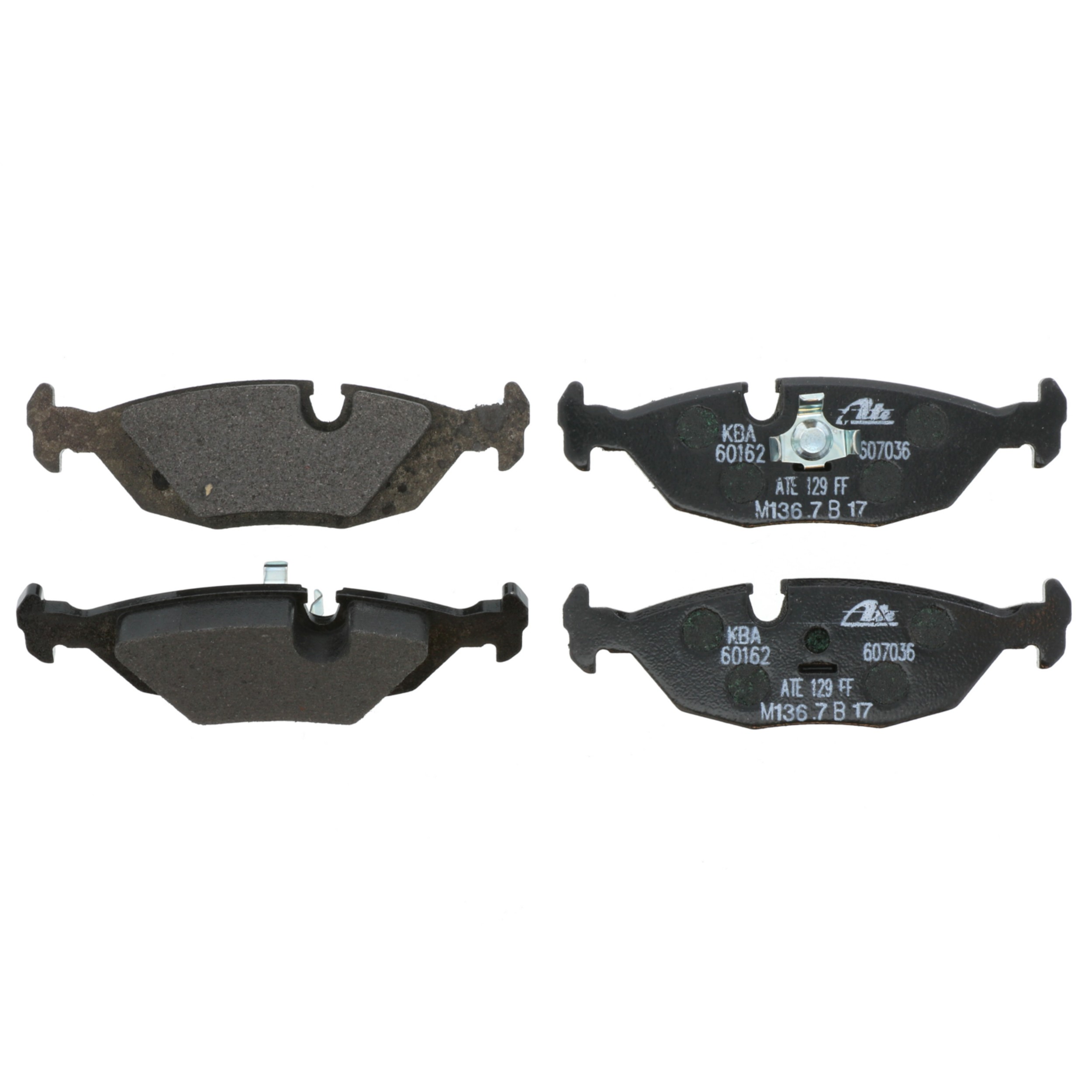 ATE Original Semi-Metallic Rear Disc Brake Pad Set 607036 for BMW