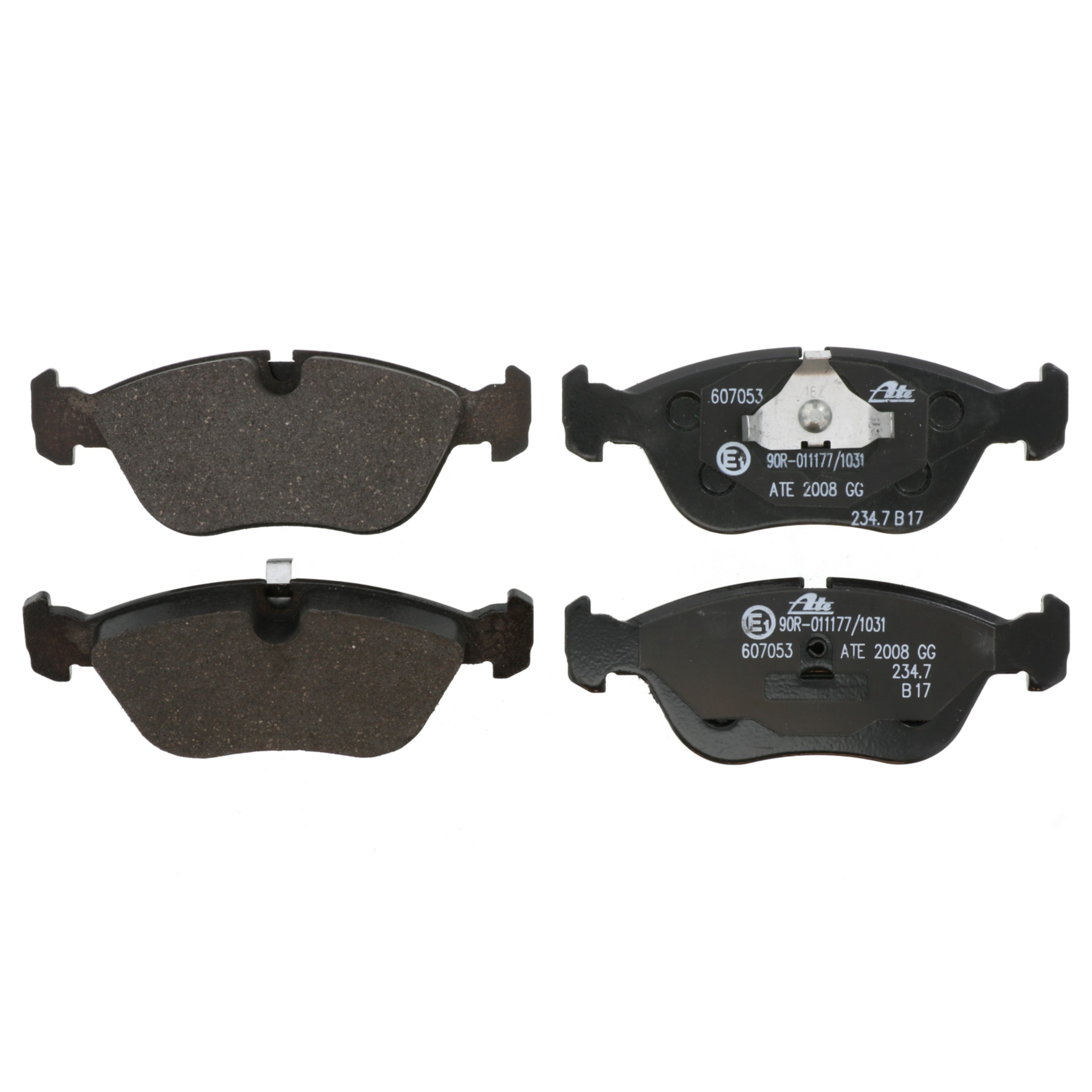 ATE Original Semi-Metallic Front Disc Brake Pad Set 607053 for Volvo