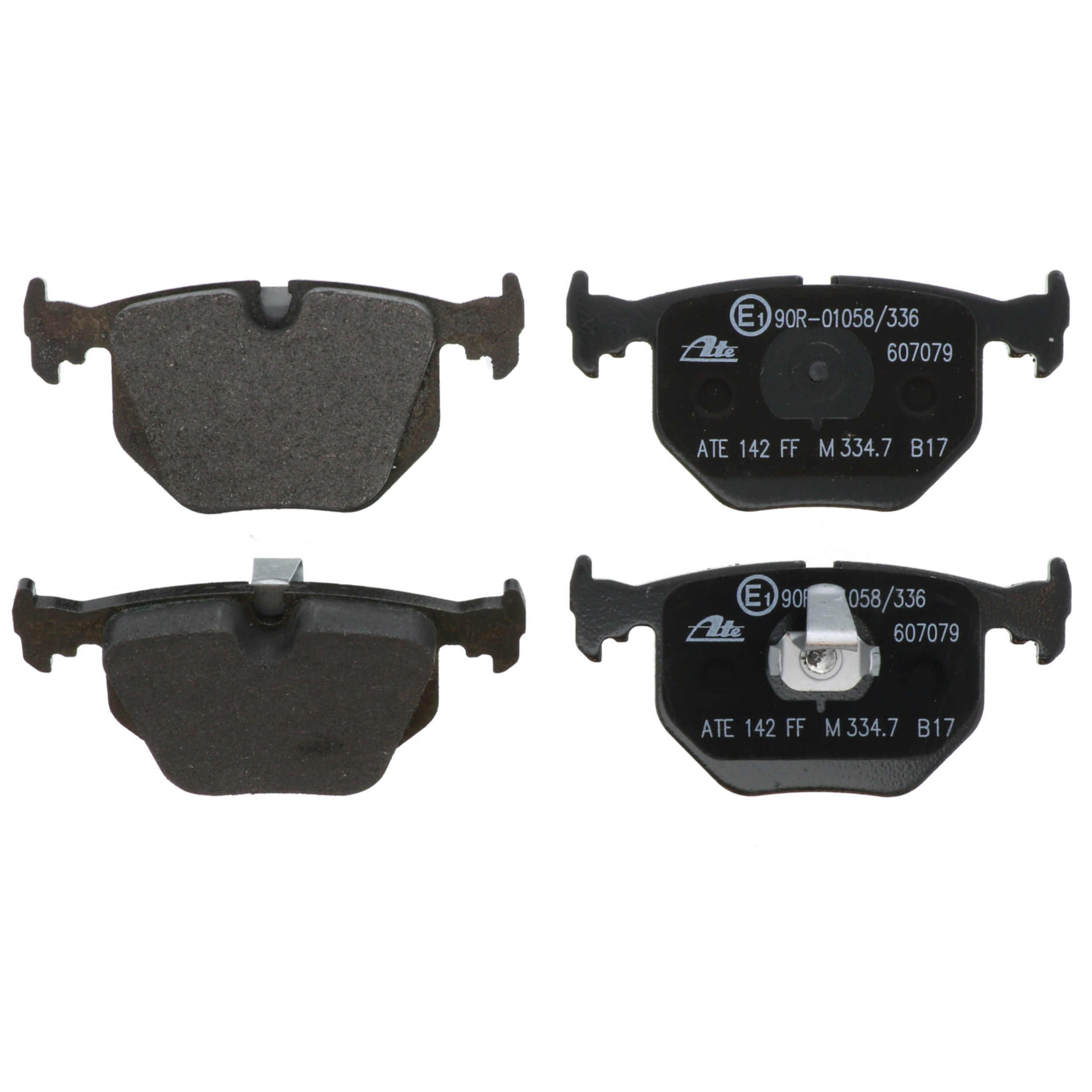 ATE Original Semi-Metallic Rear Disc Brake Pad Set 607079 for BMW, Land Rover
