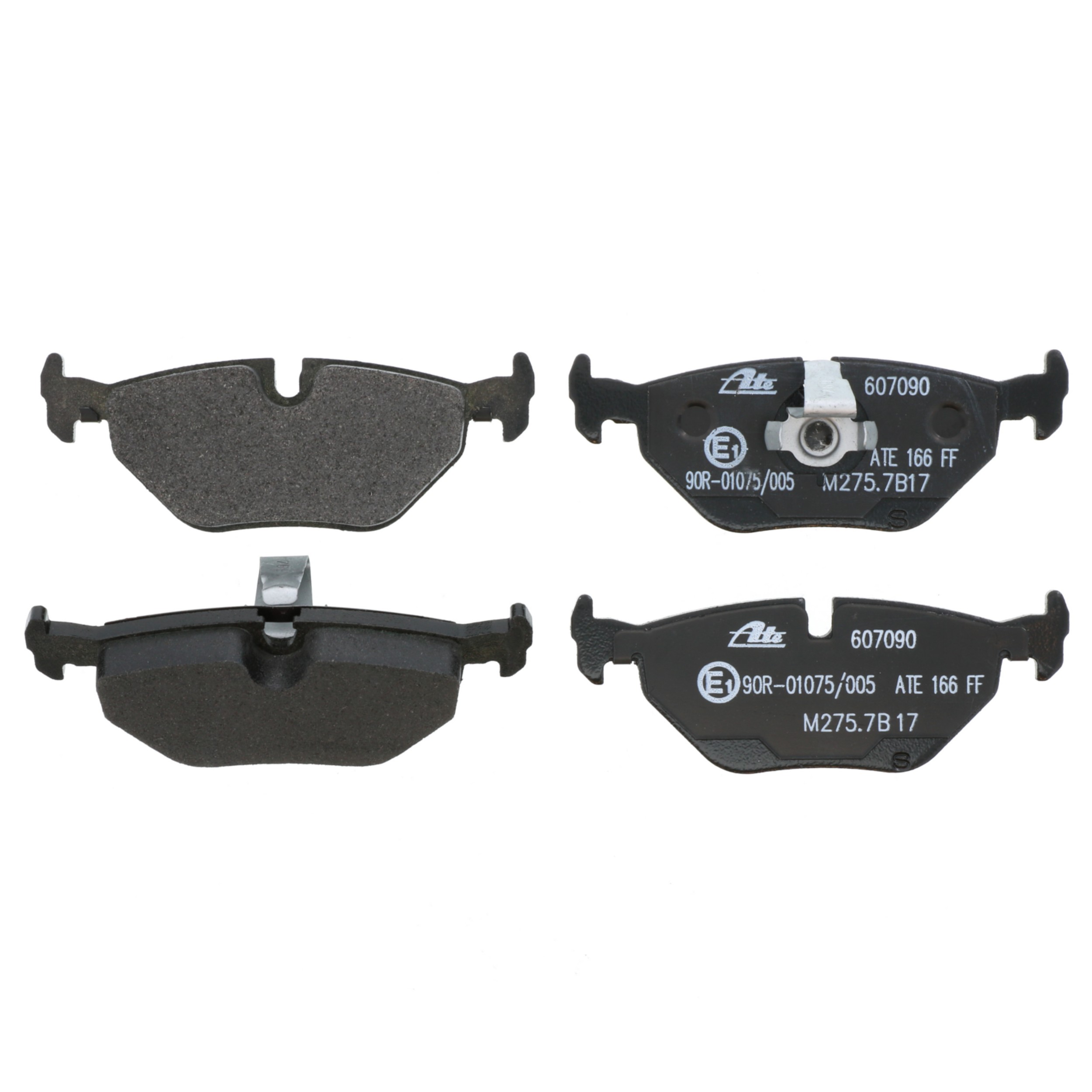 ATE Original Semi-Metallic Rear Disc Brake Pad Set 607090 for BMW