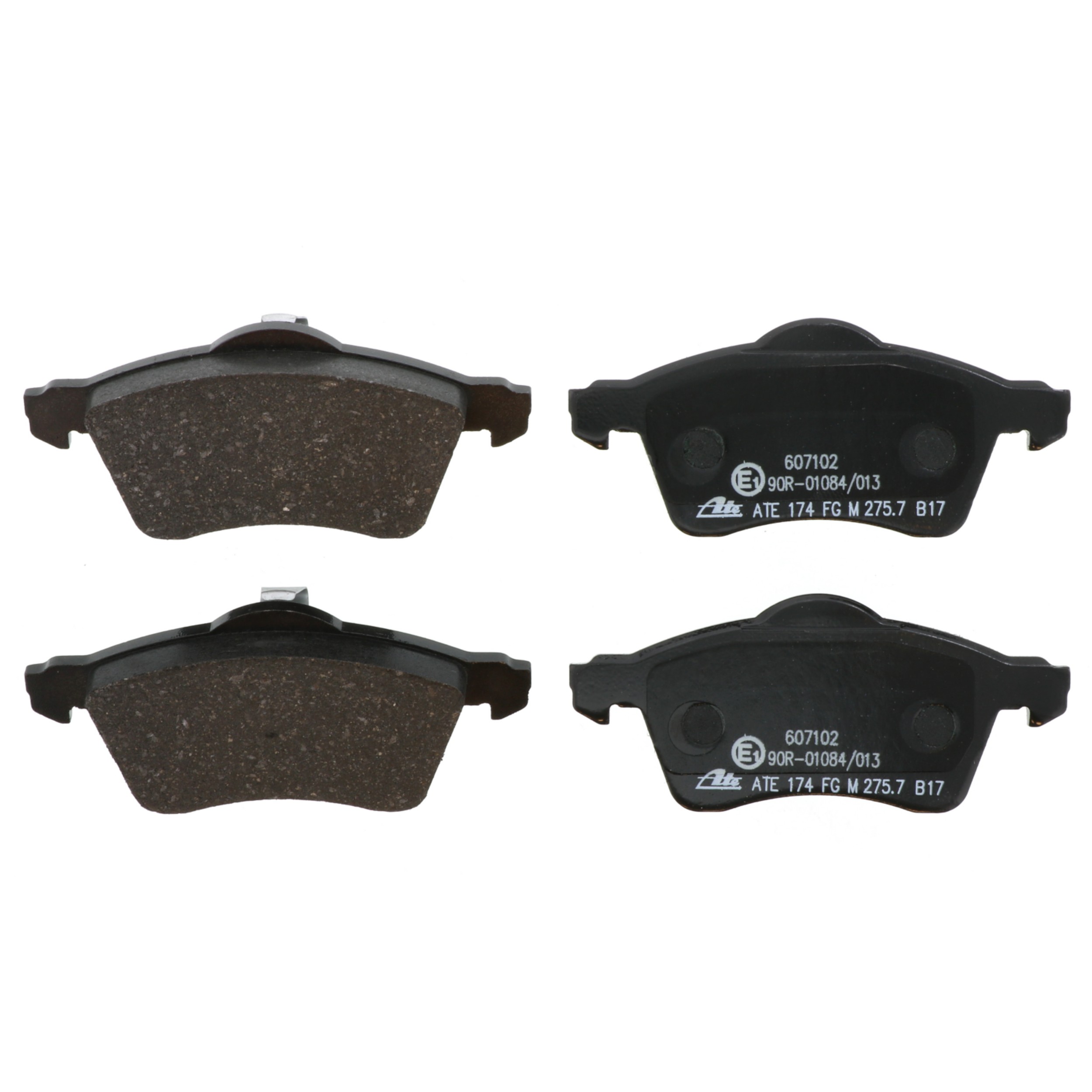ATE Original Semi-Metallic Front Disc Brake Pad Set 607102 for Volkswagen