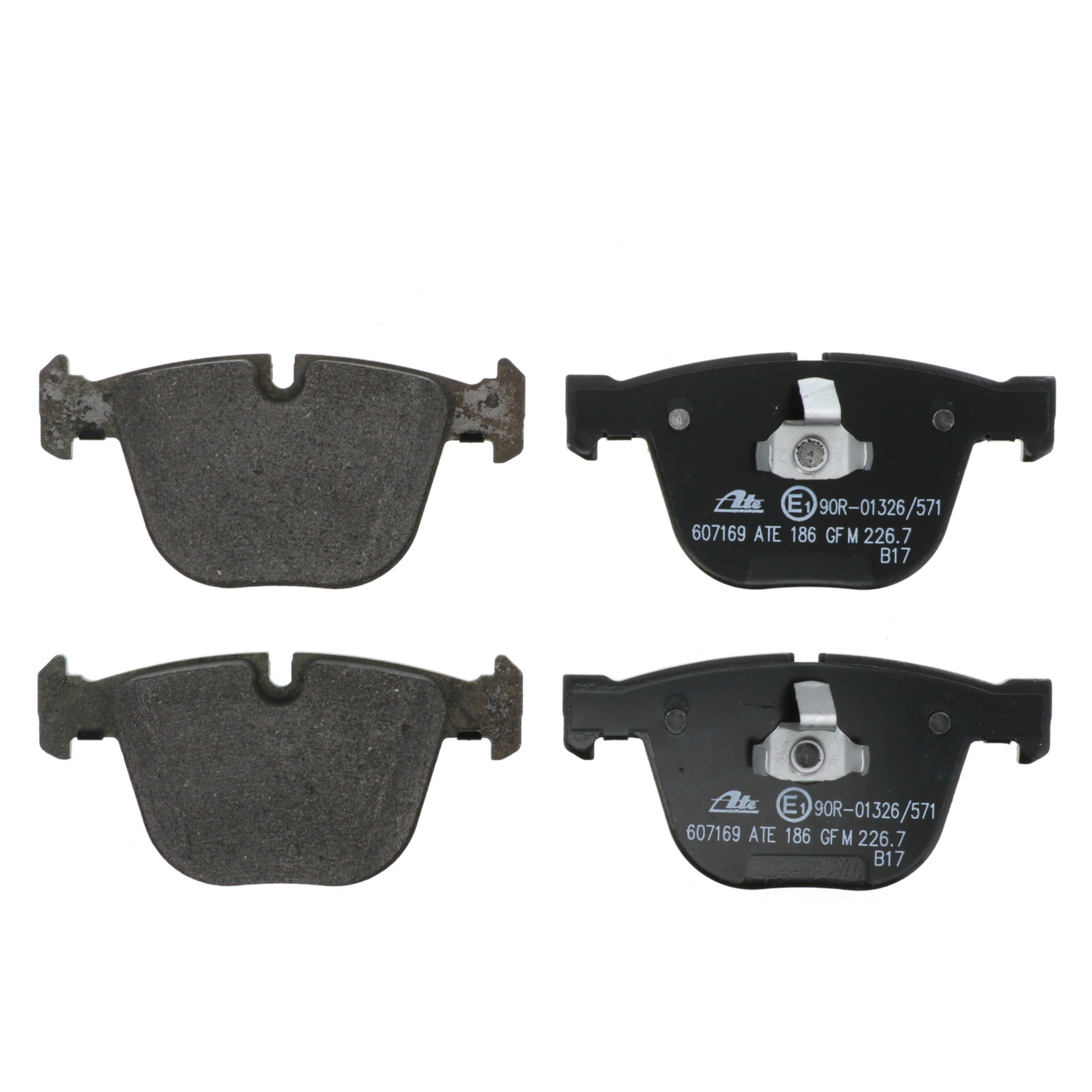 ATE Original Semi-Metallic Rear Disc Brake Pad Set 607169 for BMW