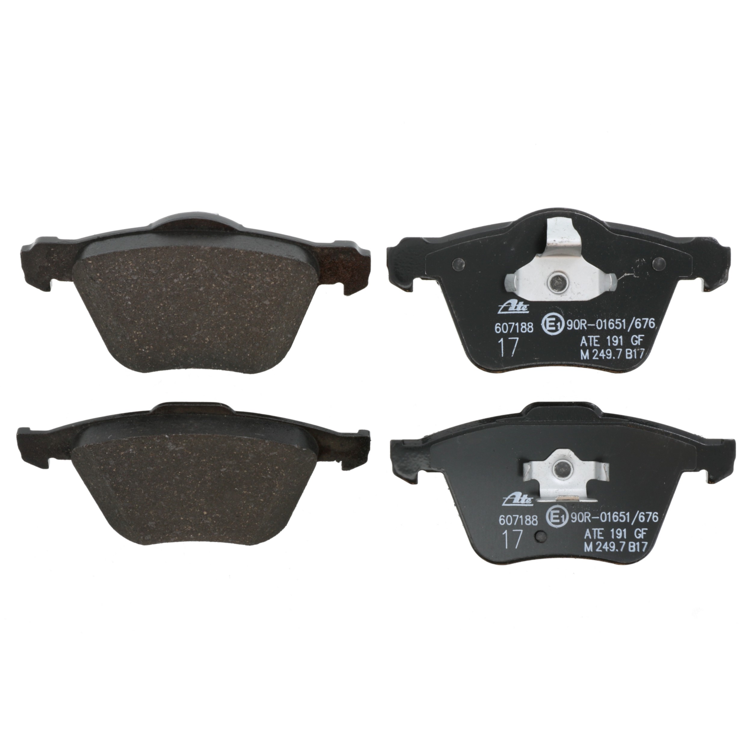 ATE Original Semi-Metallic Front Disc Brake Pad Set 607188 for Volvo