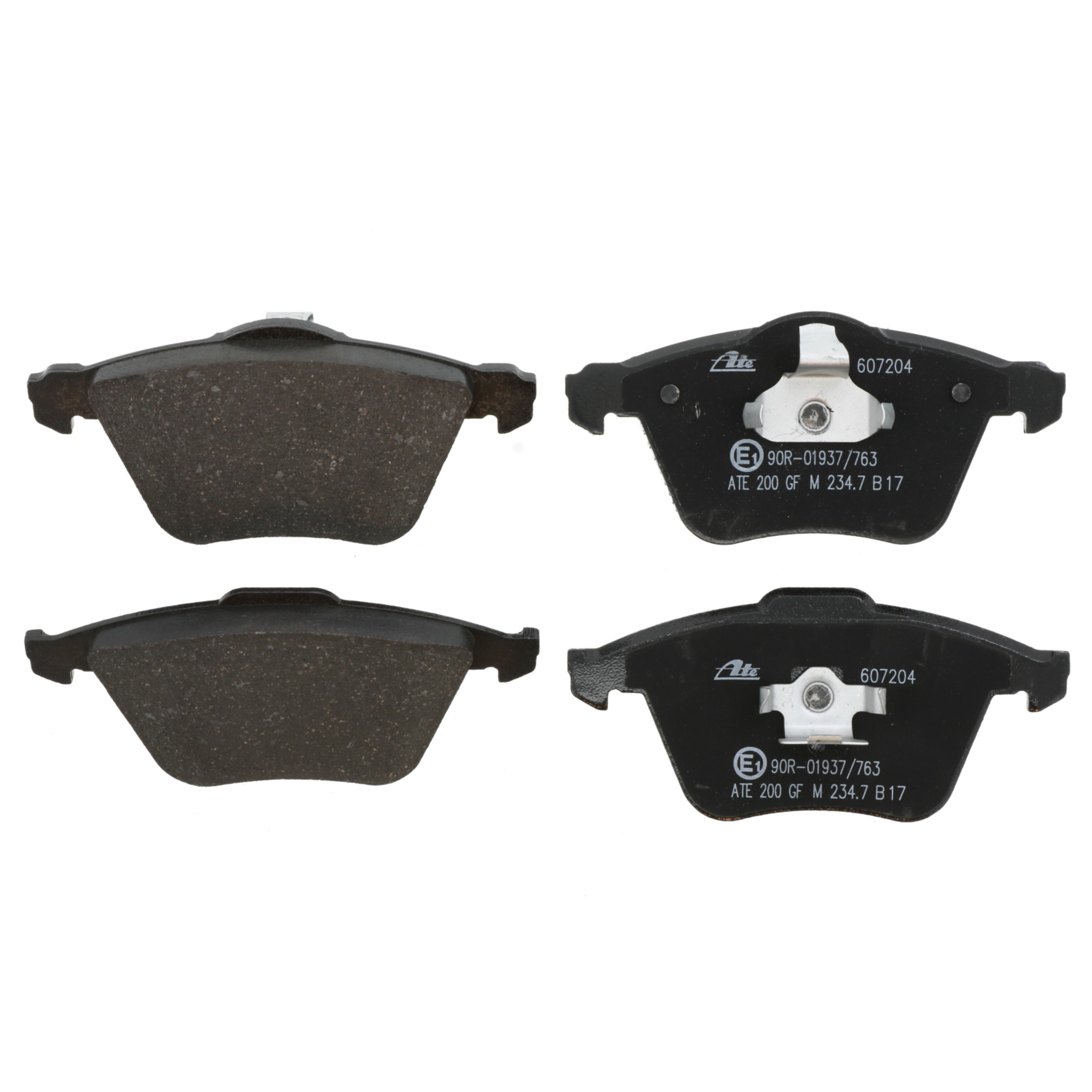 ATE Semi-Metallic Front Disc Brake Pad Set 607204 for Mazda, Saab, Volvo