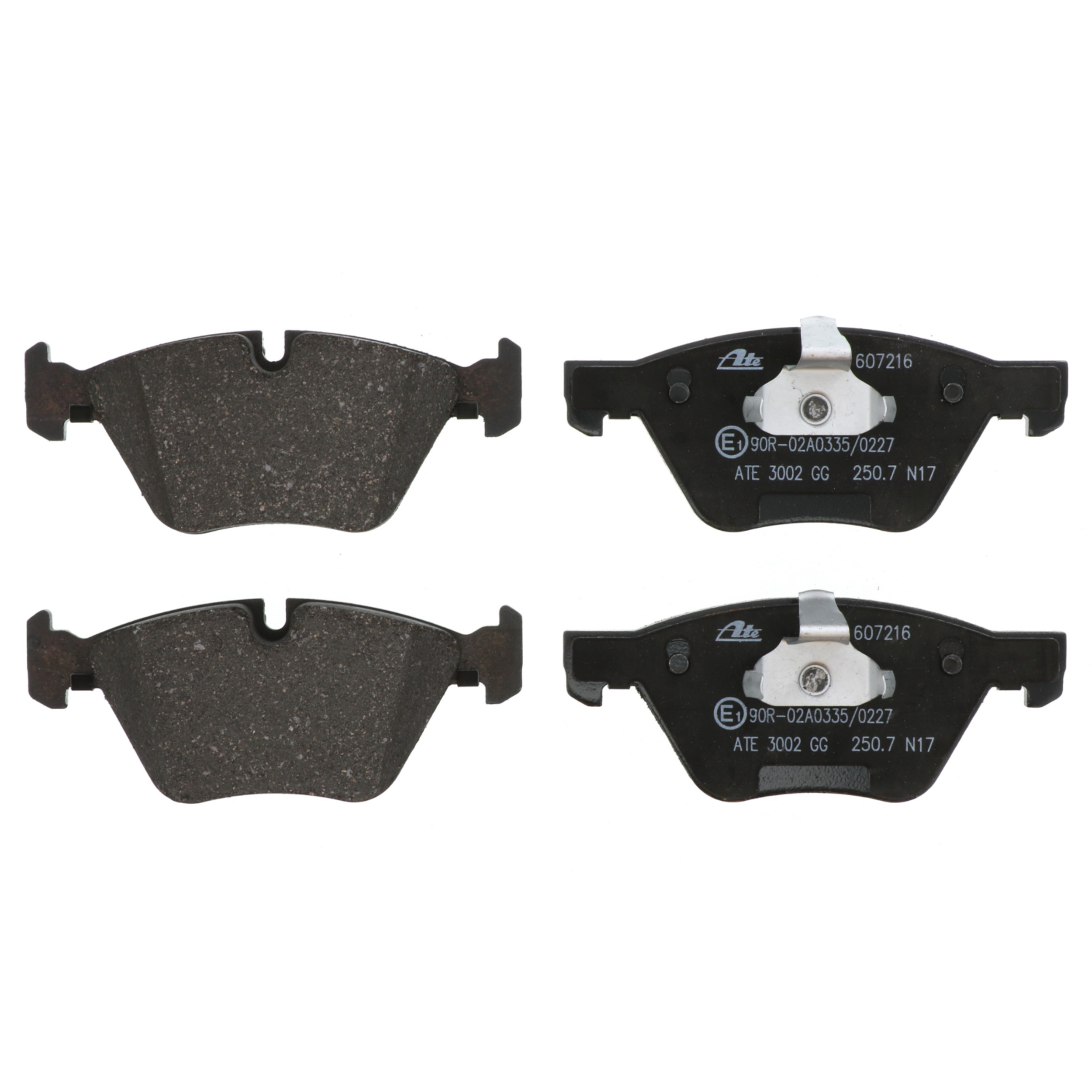 ATE Original Semi-Metallic Front Disc Brake Pad Set 607216 for BMW