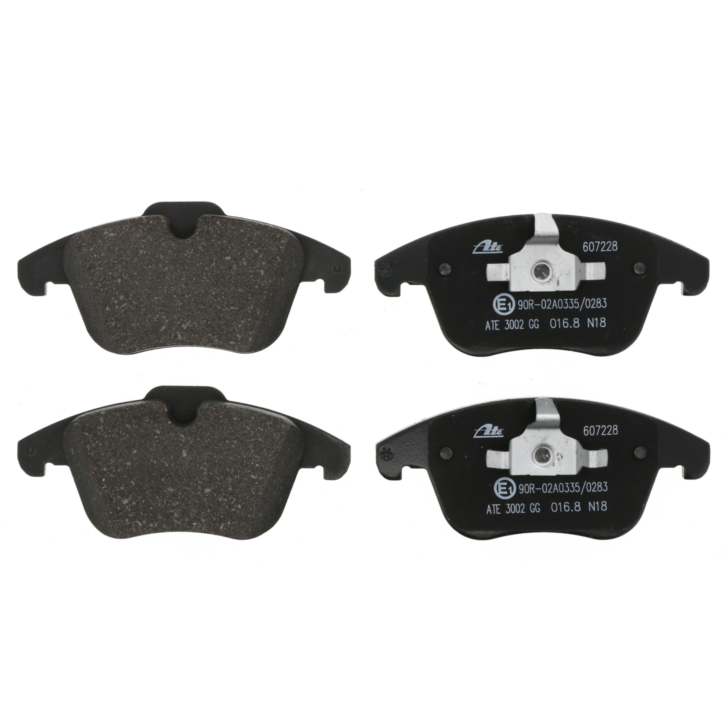 ATE Semi-Metallic Front Disc Brake Pad Set 607228 for Jaguar, Land Rover, Volvo
