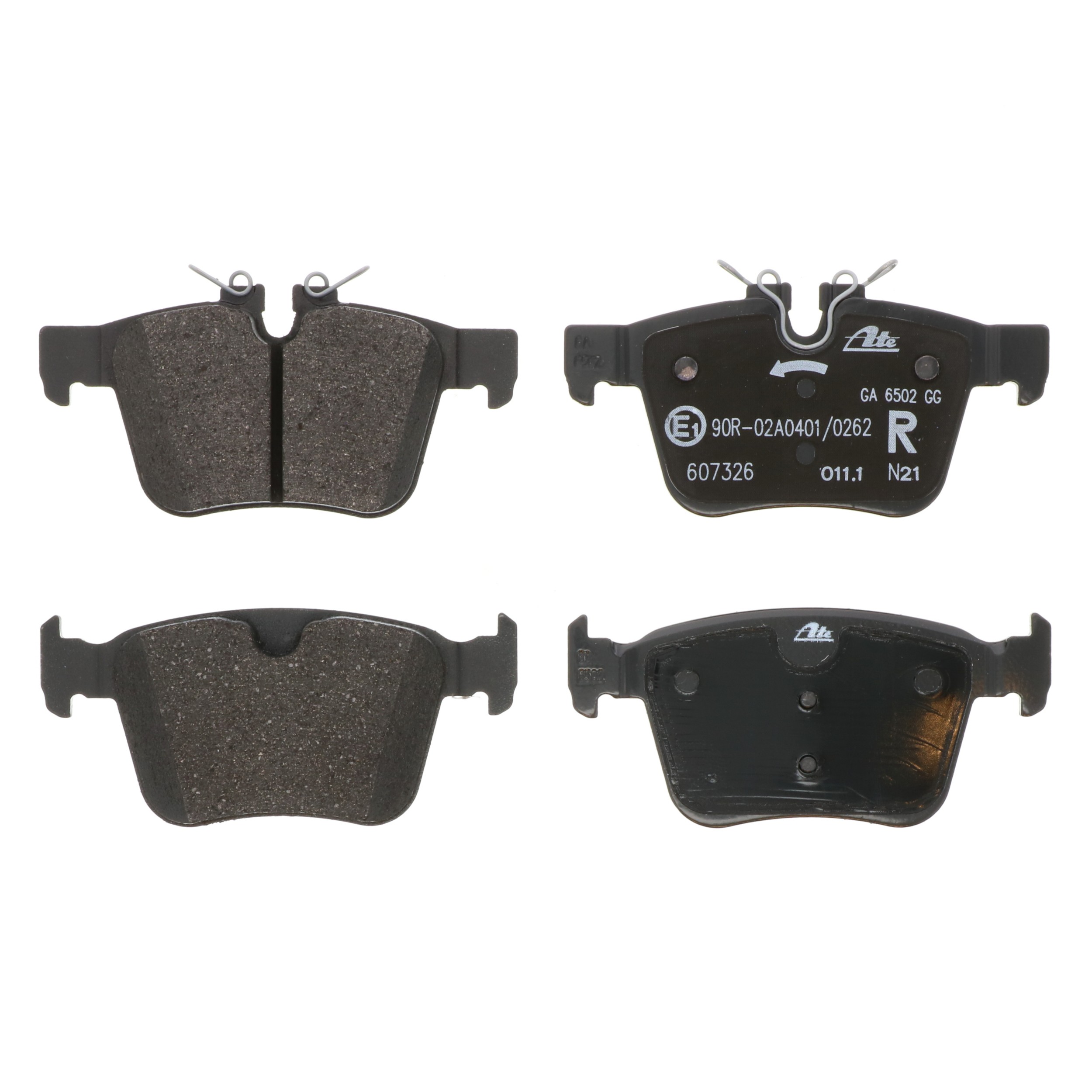 ATE Semi-Metallic Rear Disc Brake Pad Set 607326 for Jaguar, Land Rover, Volvo