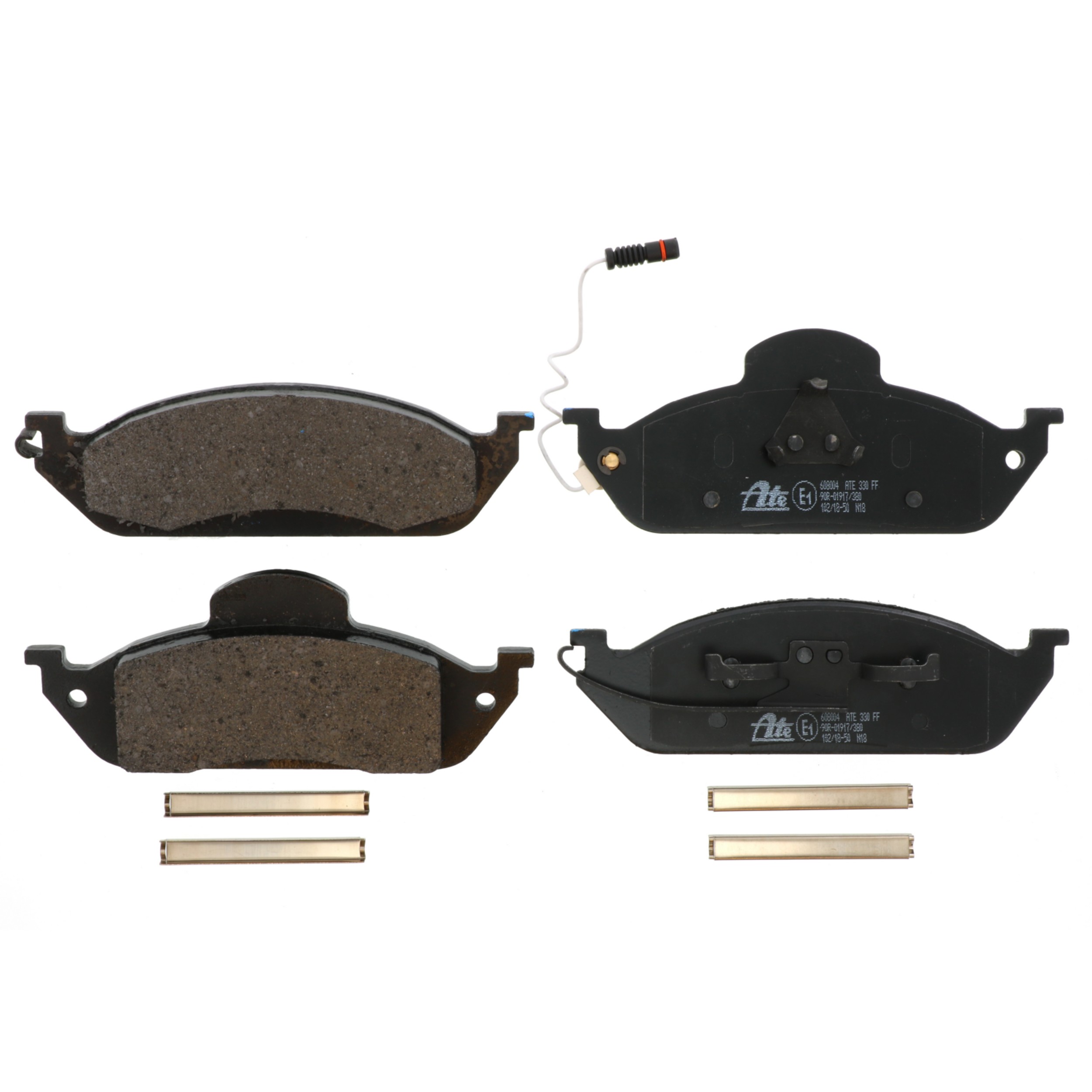ATE Original Semi-Metallic Front Disc Brake Pad Set 608004 for Mercedes-Benz