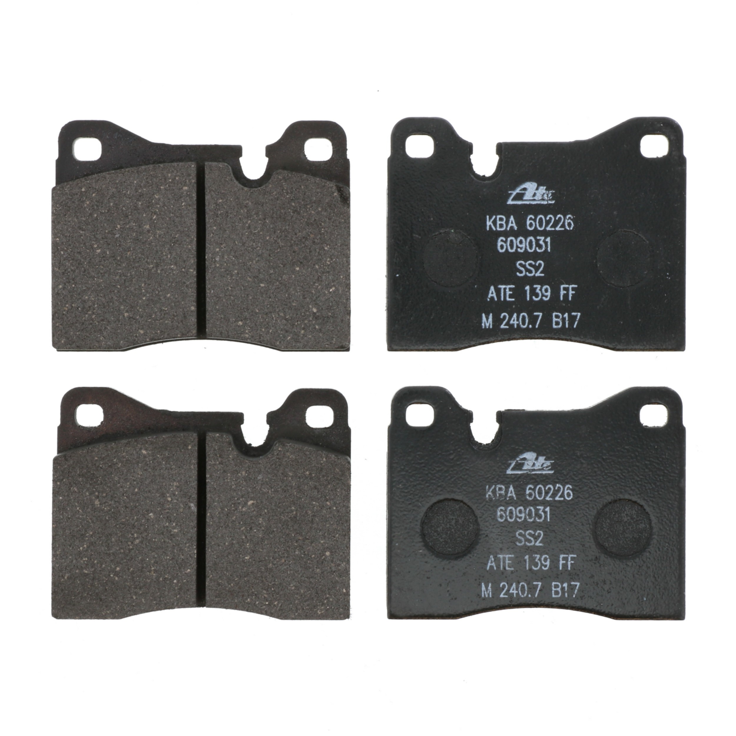 ATE Original Semi-Metallic Front Disc Brake Pad Set 609031 for BMW
