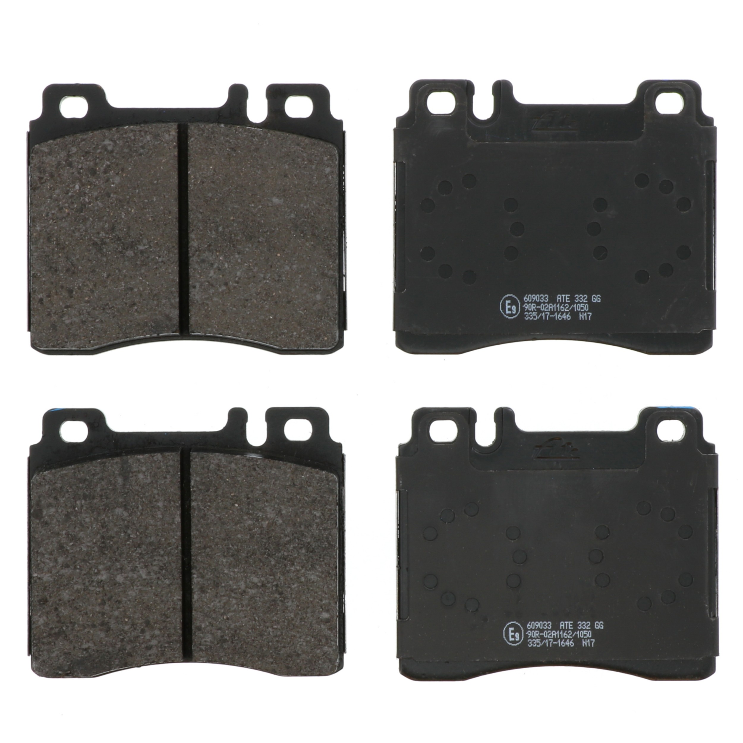 ATE Original Semi-Metallic Front Disc Brake Pad Set 609033 for Mercedes-Benz