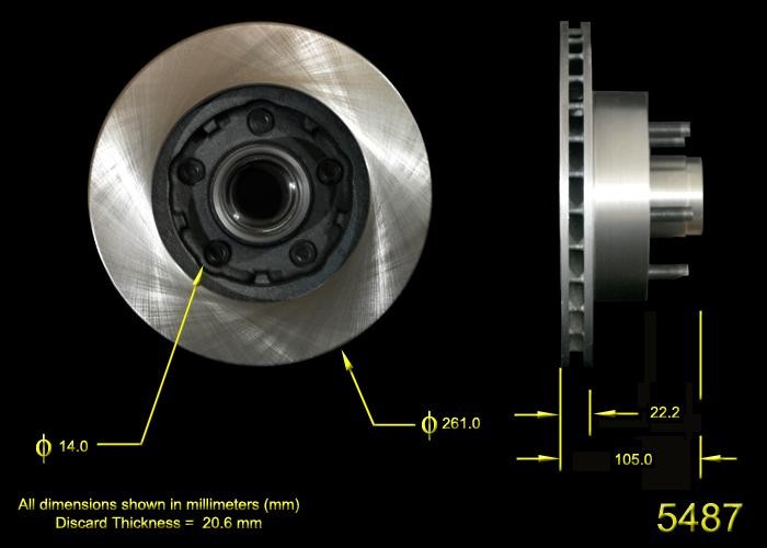 BENDIX Disc Brake Rotor and Hub Assembly