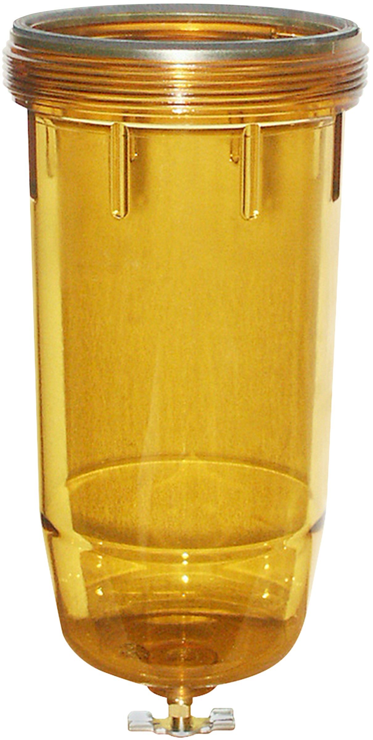 Transparent Amber Bowl with Drain