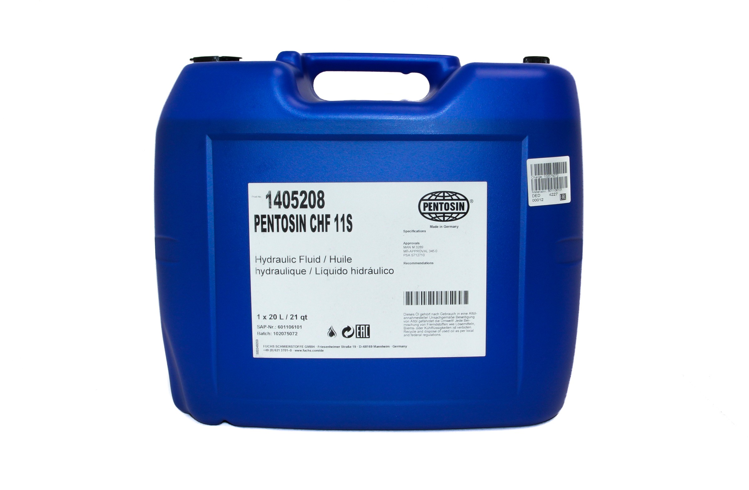 Pentosin CHF 11S Hydraulic Fluid. Compatible with CHF 202.