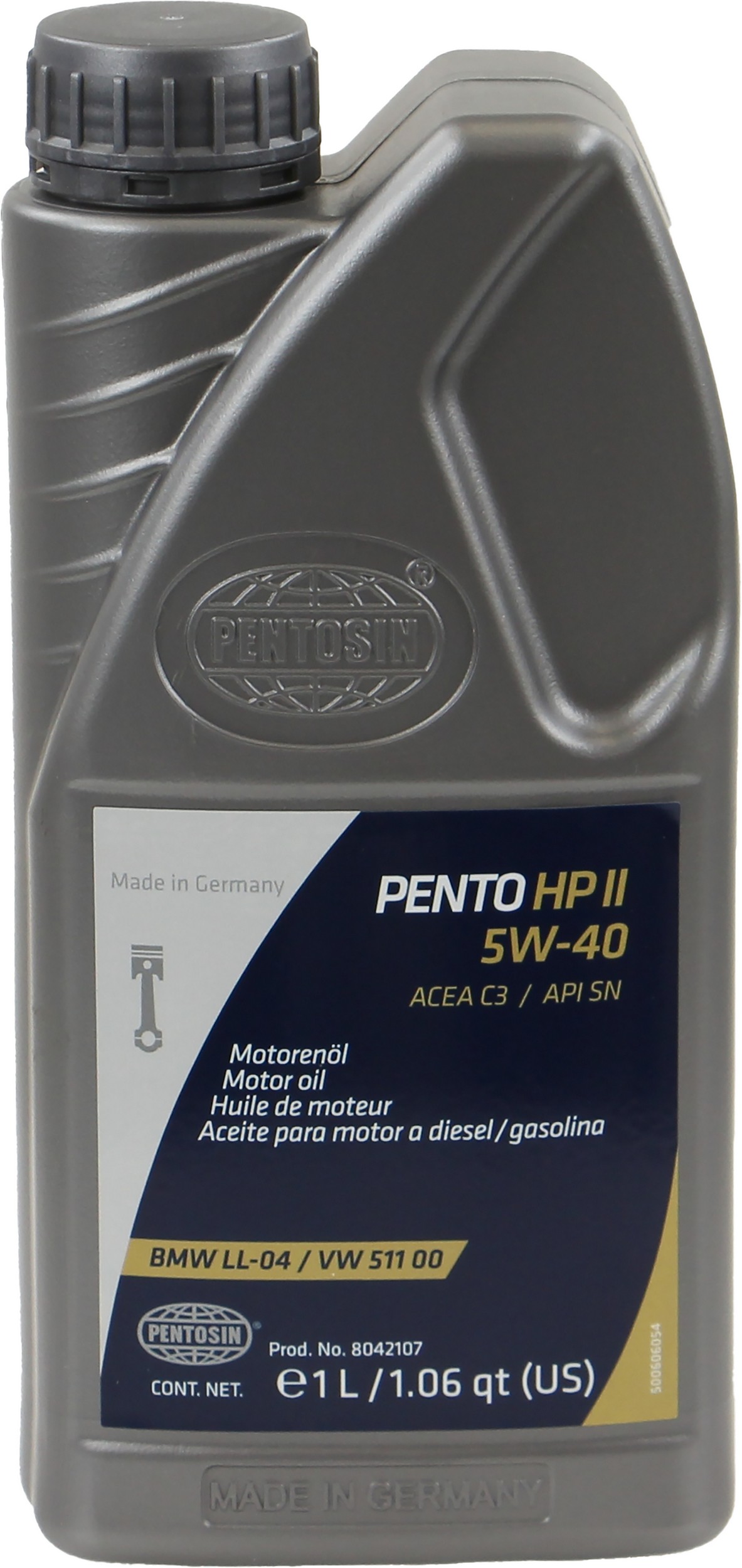 Pentosin HP II 5W-40 Synthetic Motor Oil exceeds service class API SM ACEA A3,B4