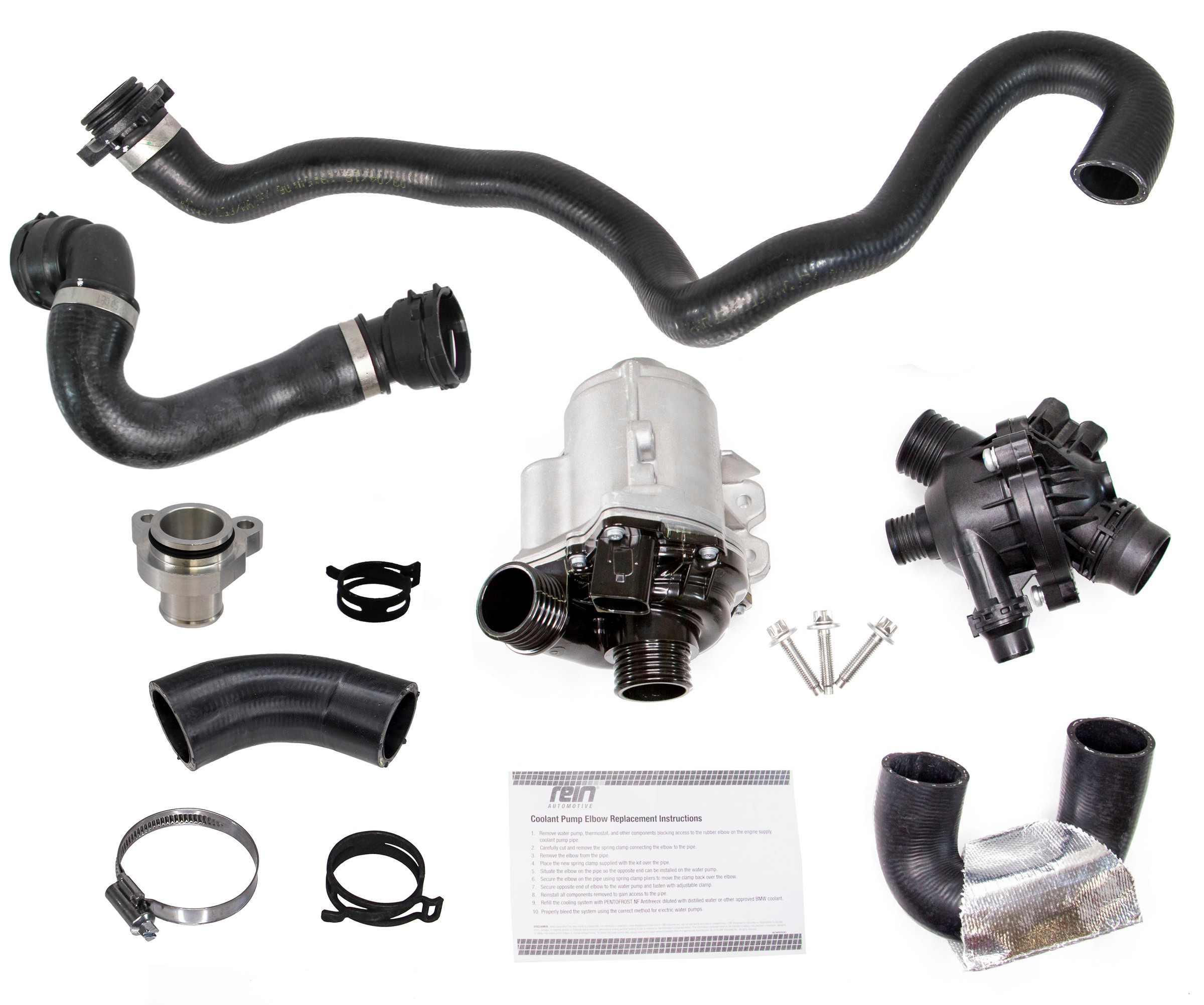 Rein OE Quality Electric Water Pump, Thermostat & Hose Replacement Kit