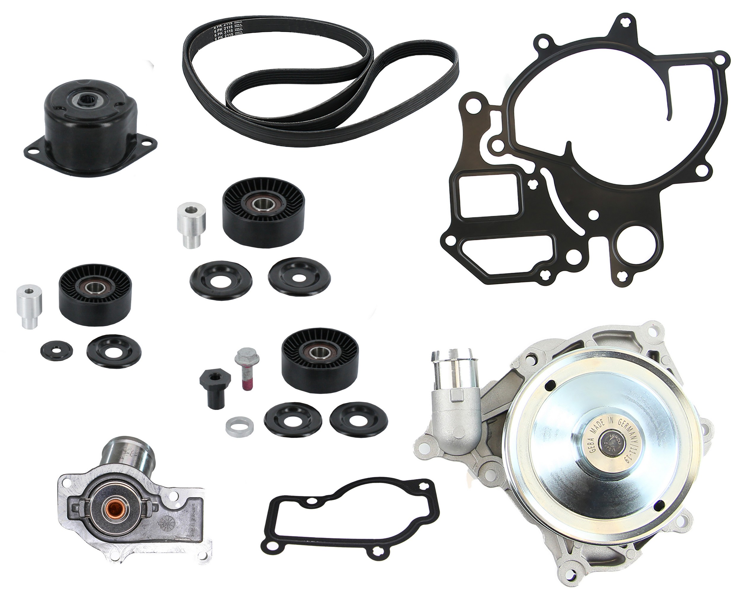 Rein OE Quality Water Pump Replacement Kit with Upgraded Metal Impeller