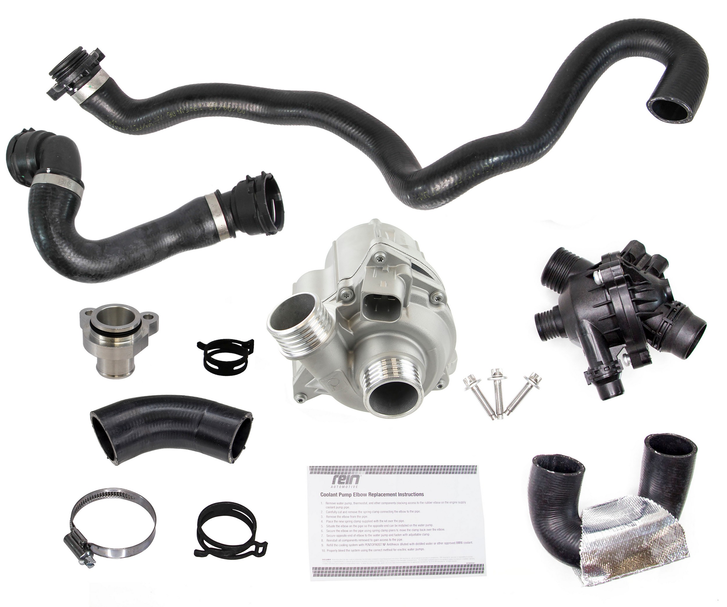 Rein Electric Water Pump, Thermostat & Hose Replacement Kit