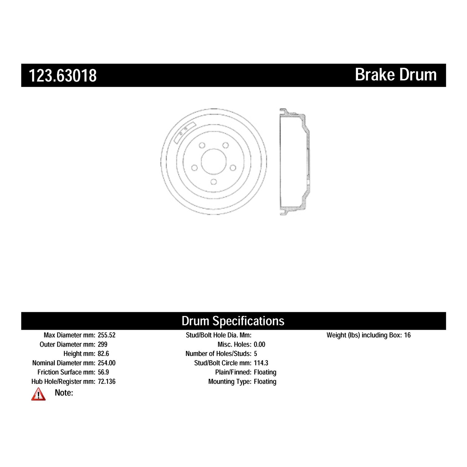 C-Tek Standard Brake Drum