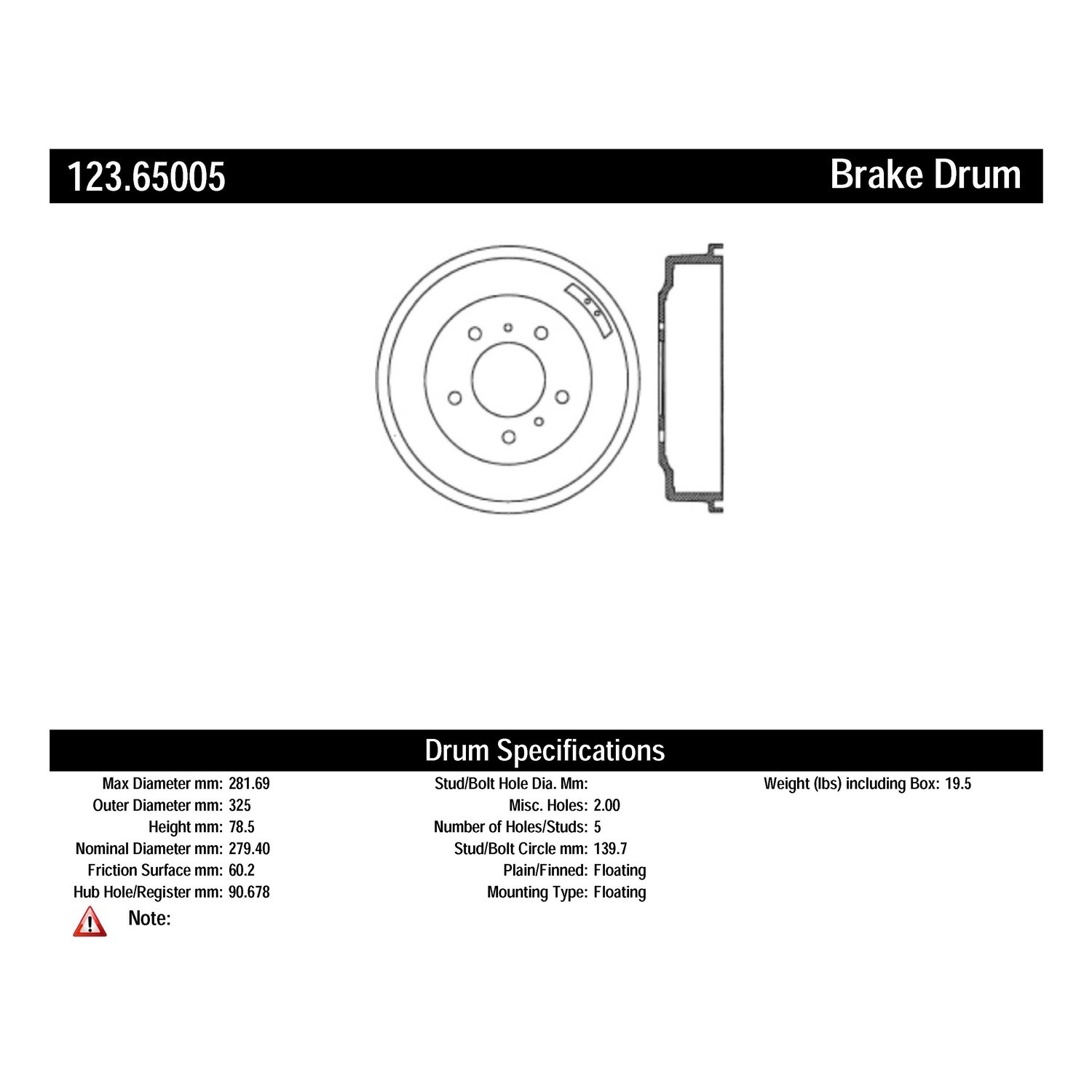 C-Tek Standard Brake Drum