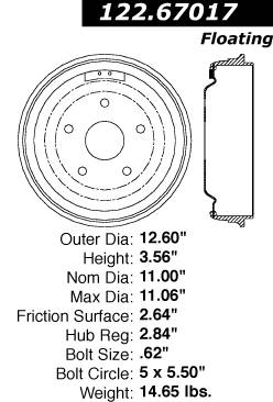 C-Tek Standard Brake Drum