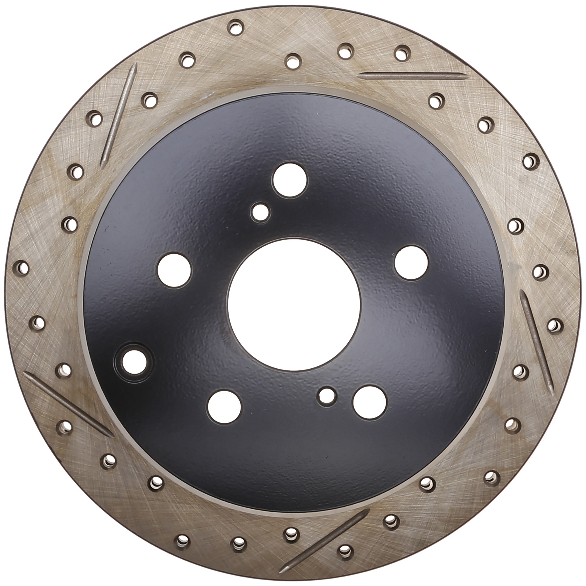 StopTech Sport Drilled & Slotted Brake Rotor; Rear Left