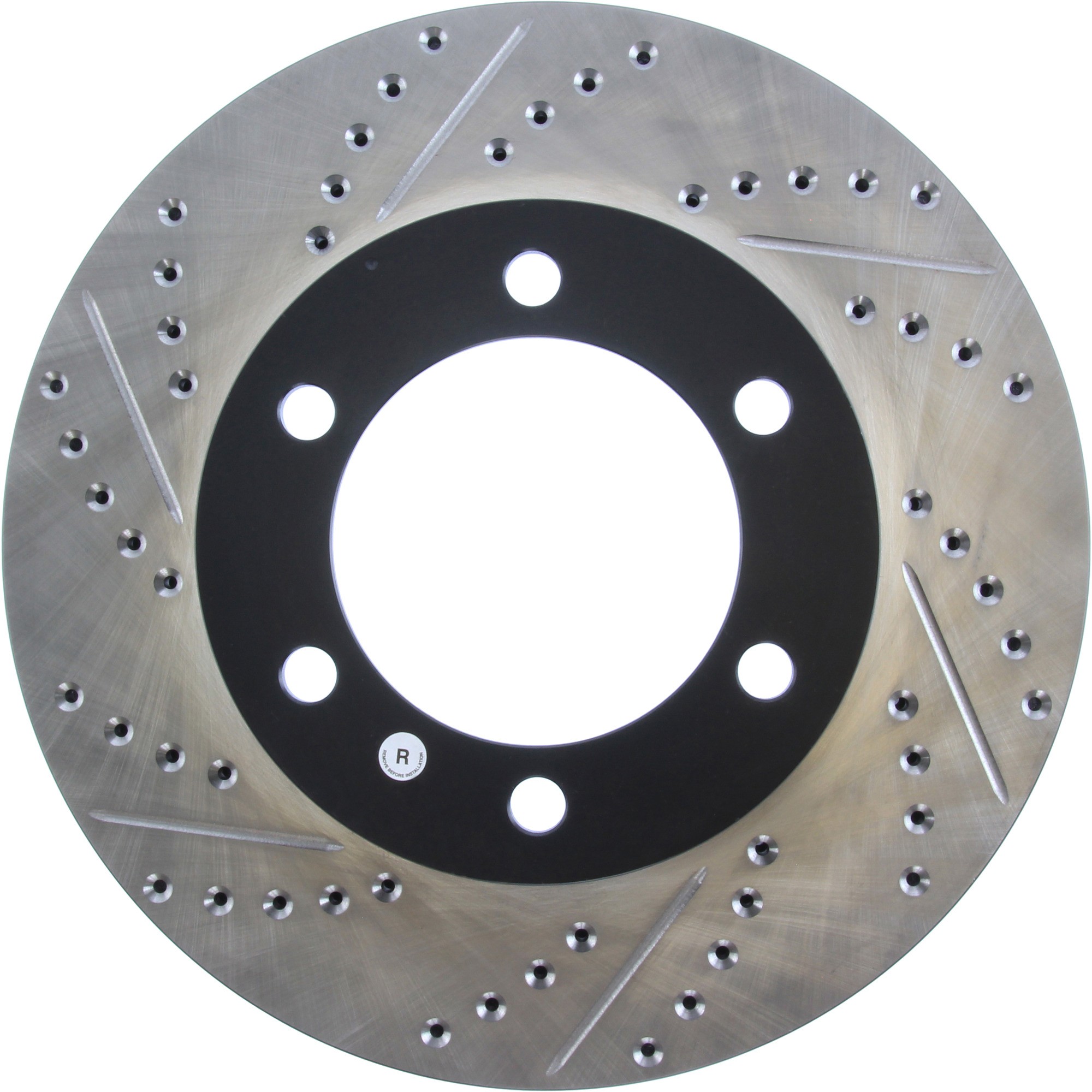 StopTech Sport Drilled & Slotted Brake Rotor; Front Right