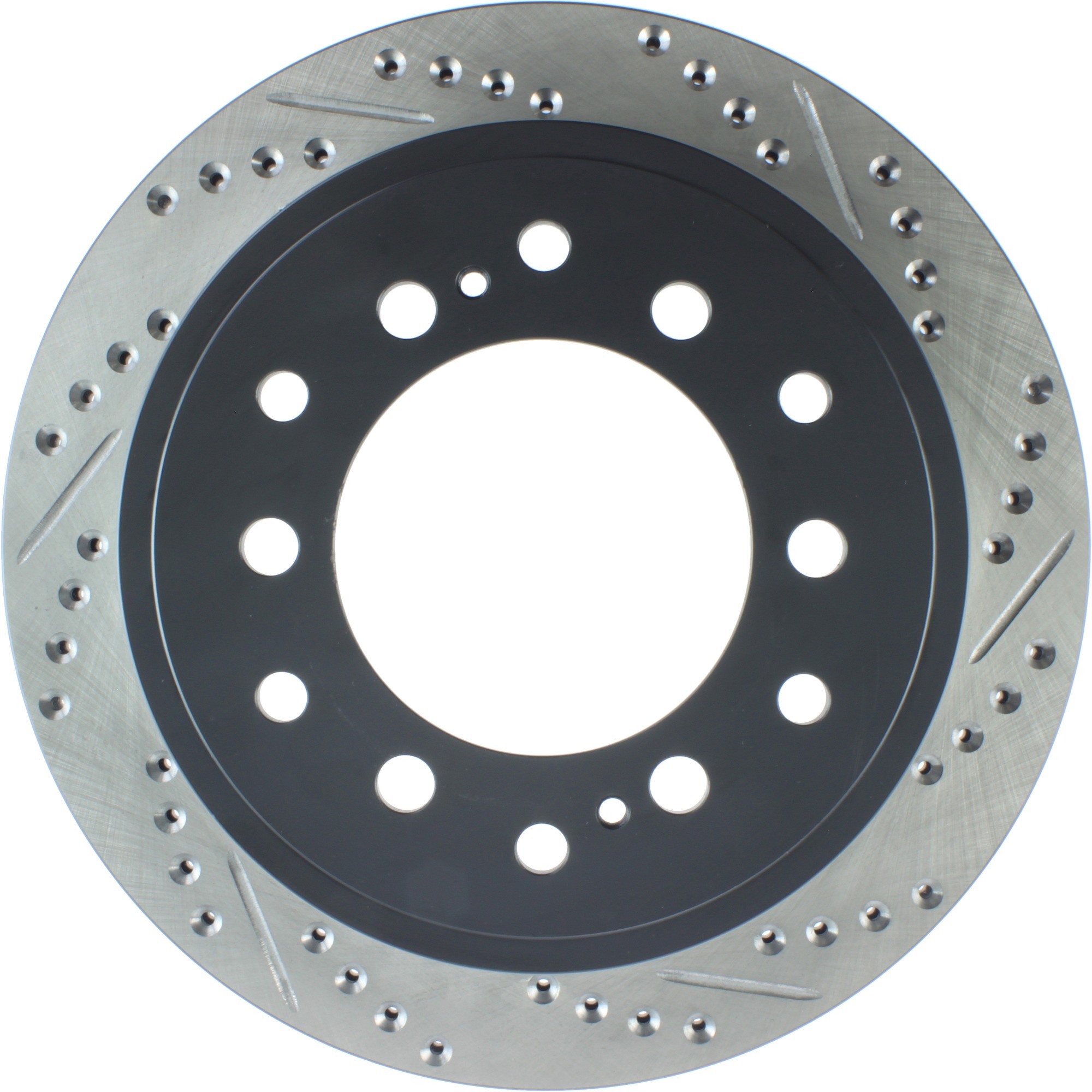 StopTech Sport Drilled & Slotted Brake Rotor; Rear Left