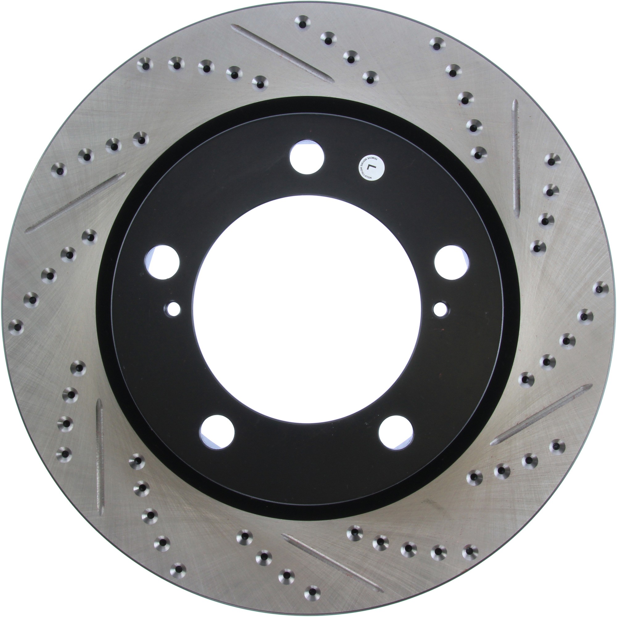 StopTech Sport Drilled & Slotted Brake Rotor; Front Left