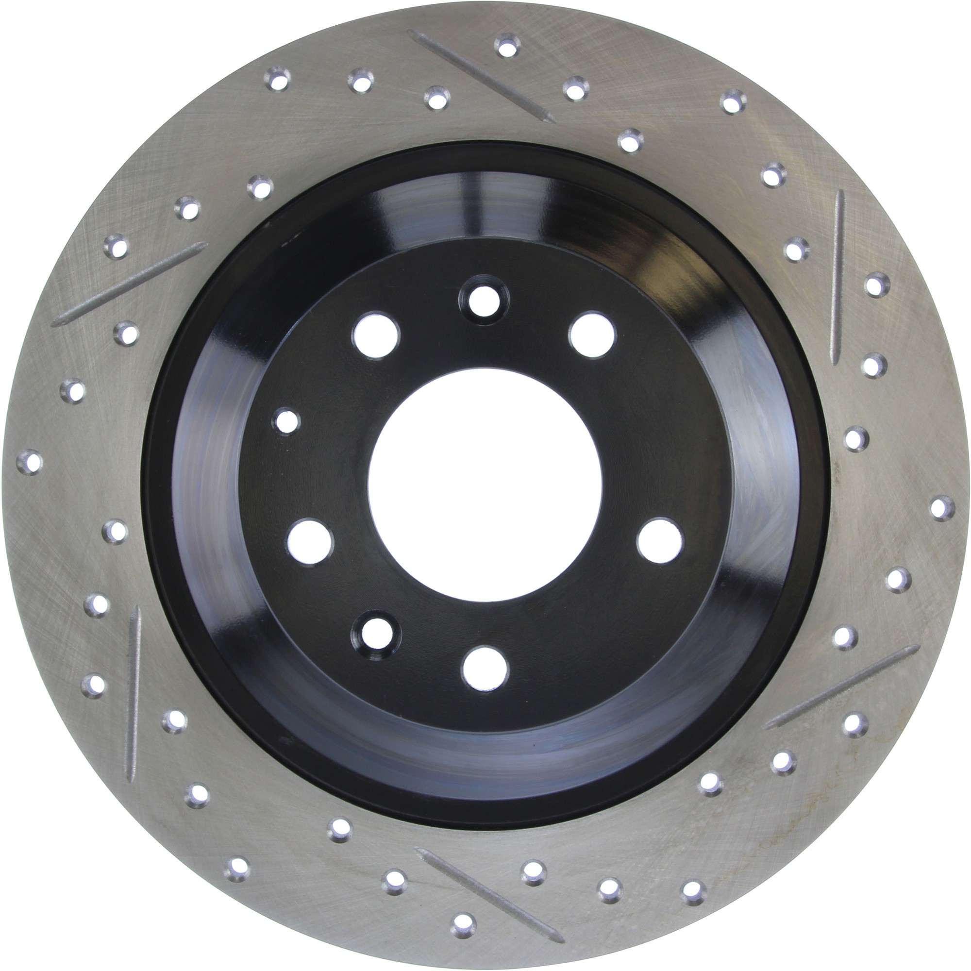 StopTech Sport Drilled & Slotted Brake Rotor; Rear Left