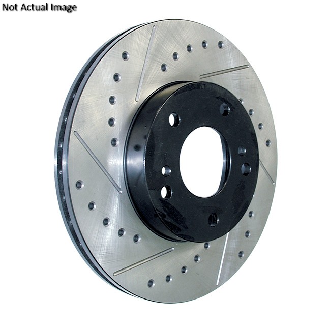 StopTech Sport Drilled & Slotted Brake Rotor; Rear Right