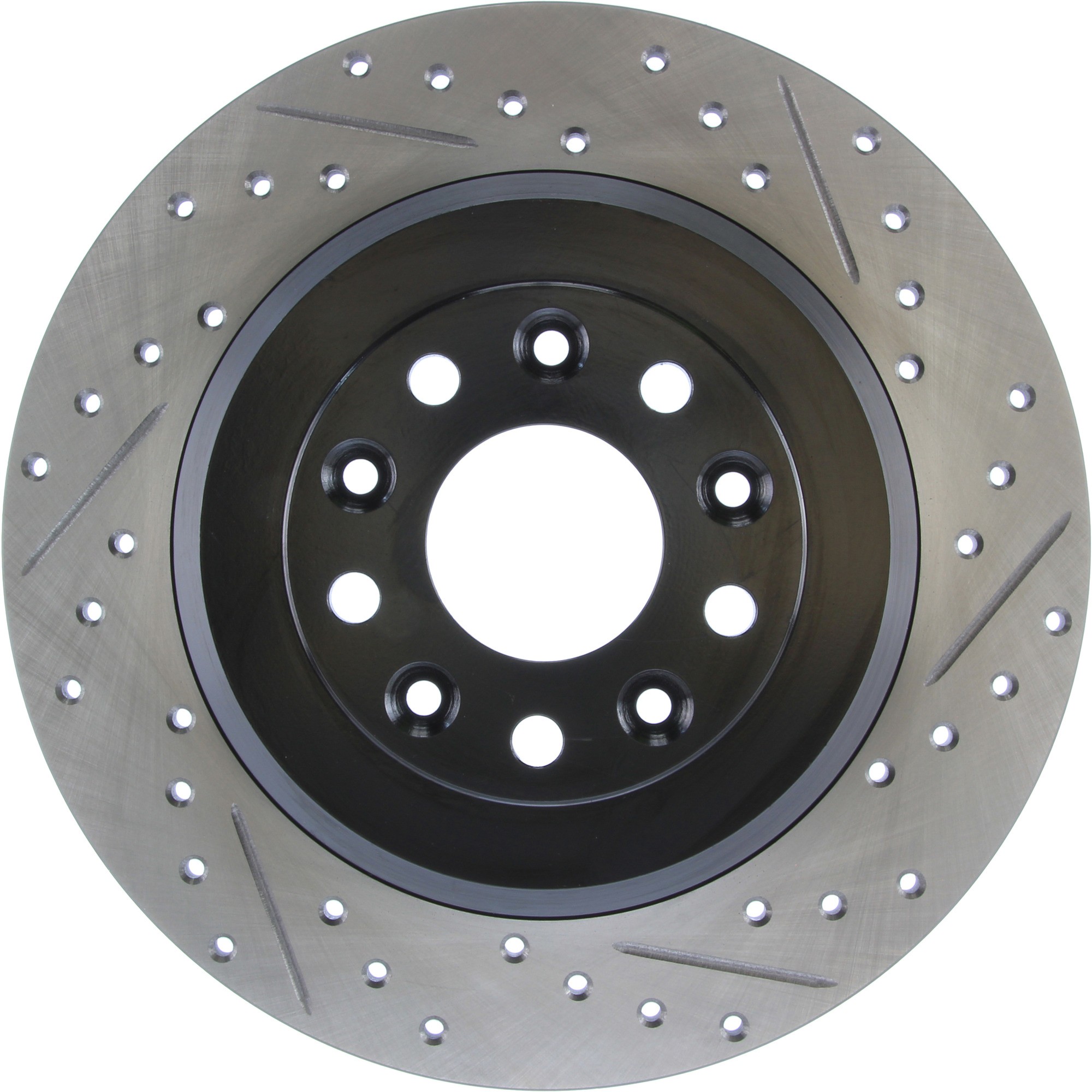 StopTech Sport Drilled & Slotted Brake Rotor; Rear Left