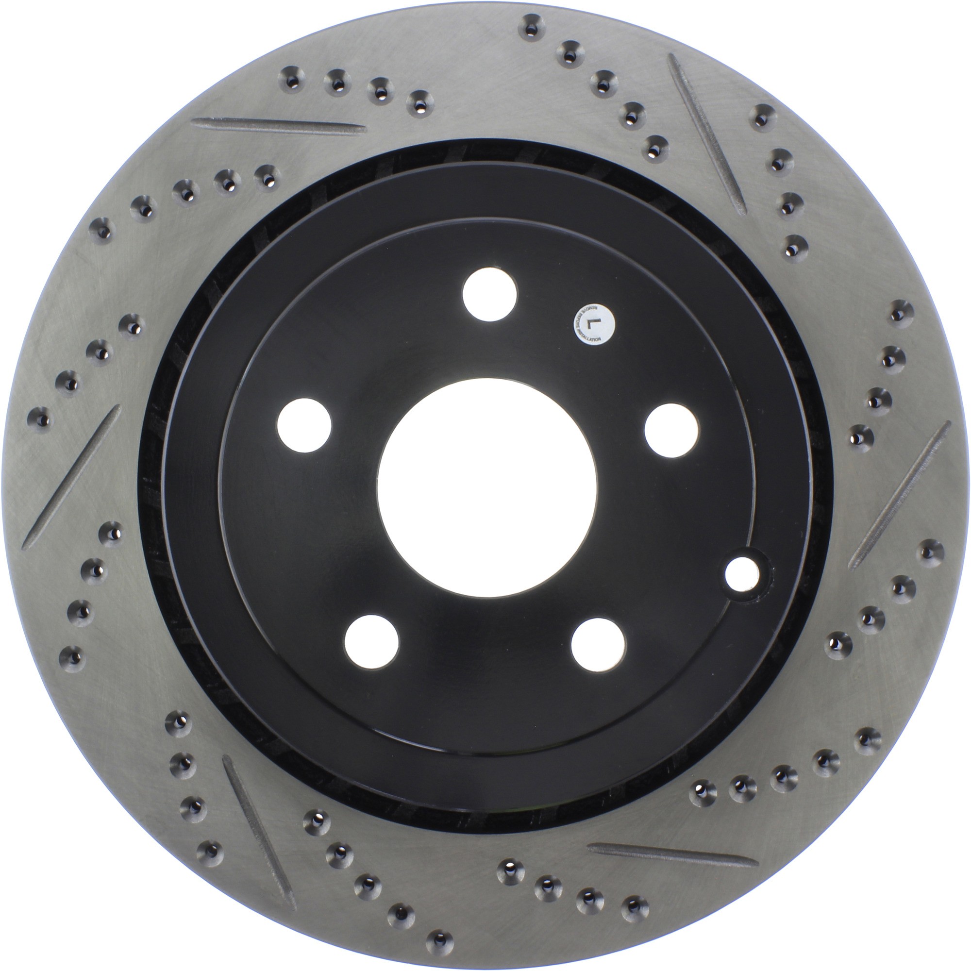 StopTech Sport Drilled & Slotted Brake Rotor; Rear Left