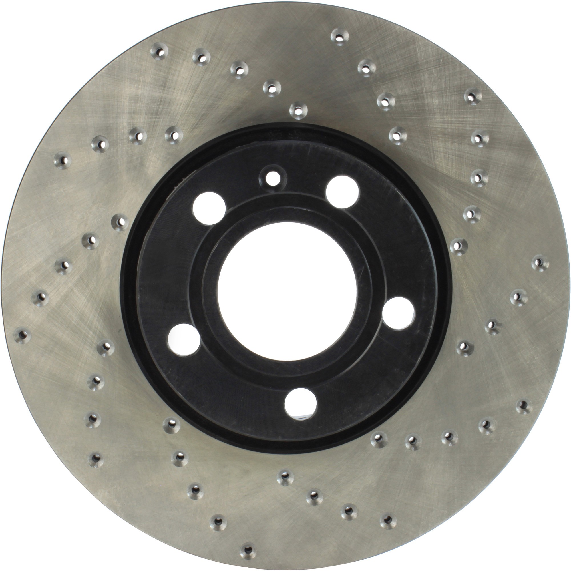 StopTech Sport Cross Drilled Brake Rotor; Front Left