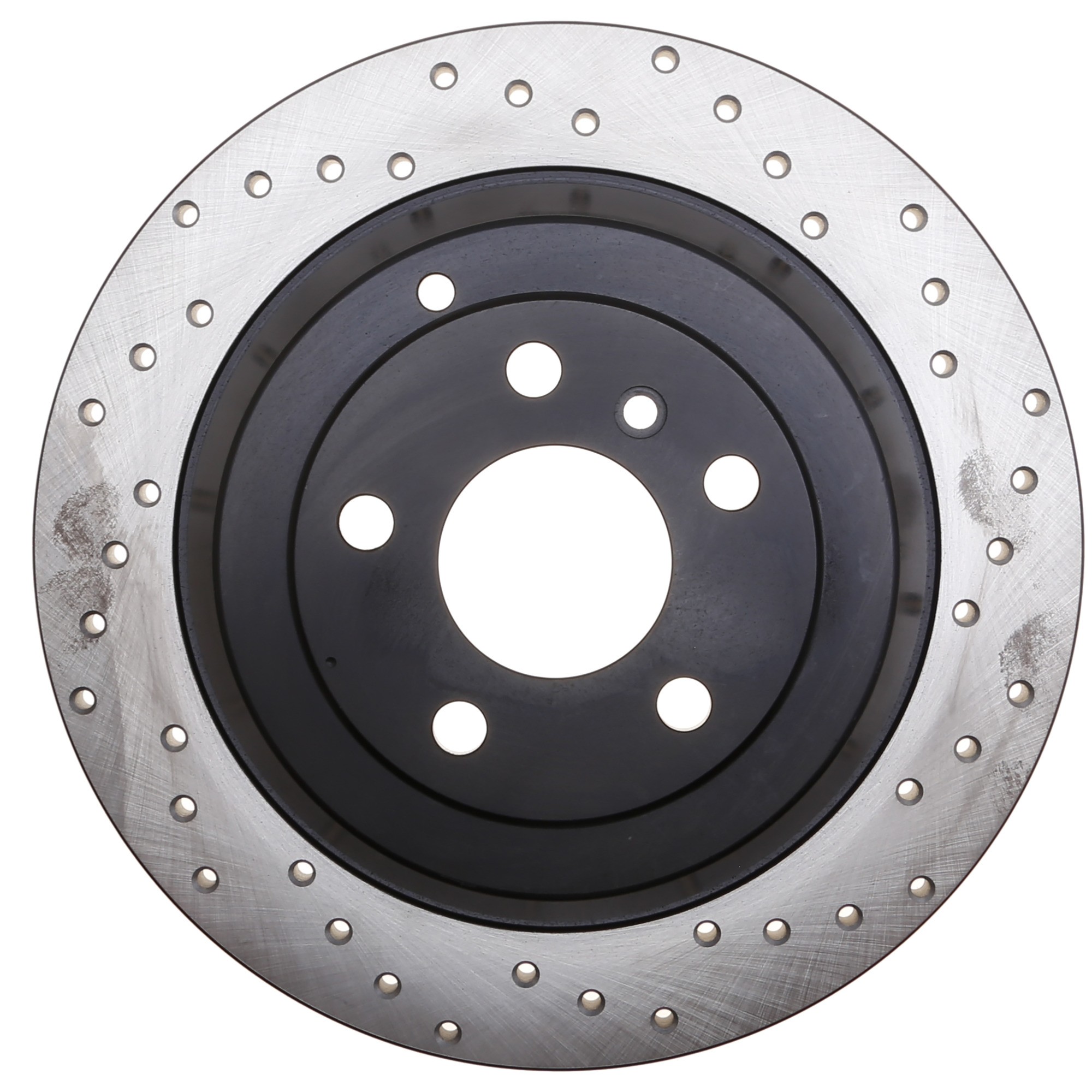 StopTech Sport Cross Drilled Brake Rotor; Rear Left