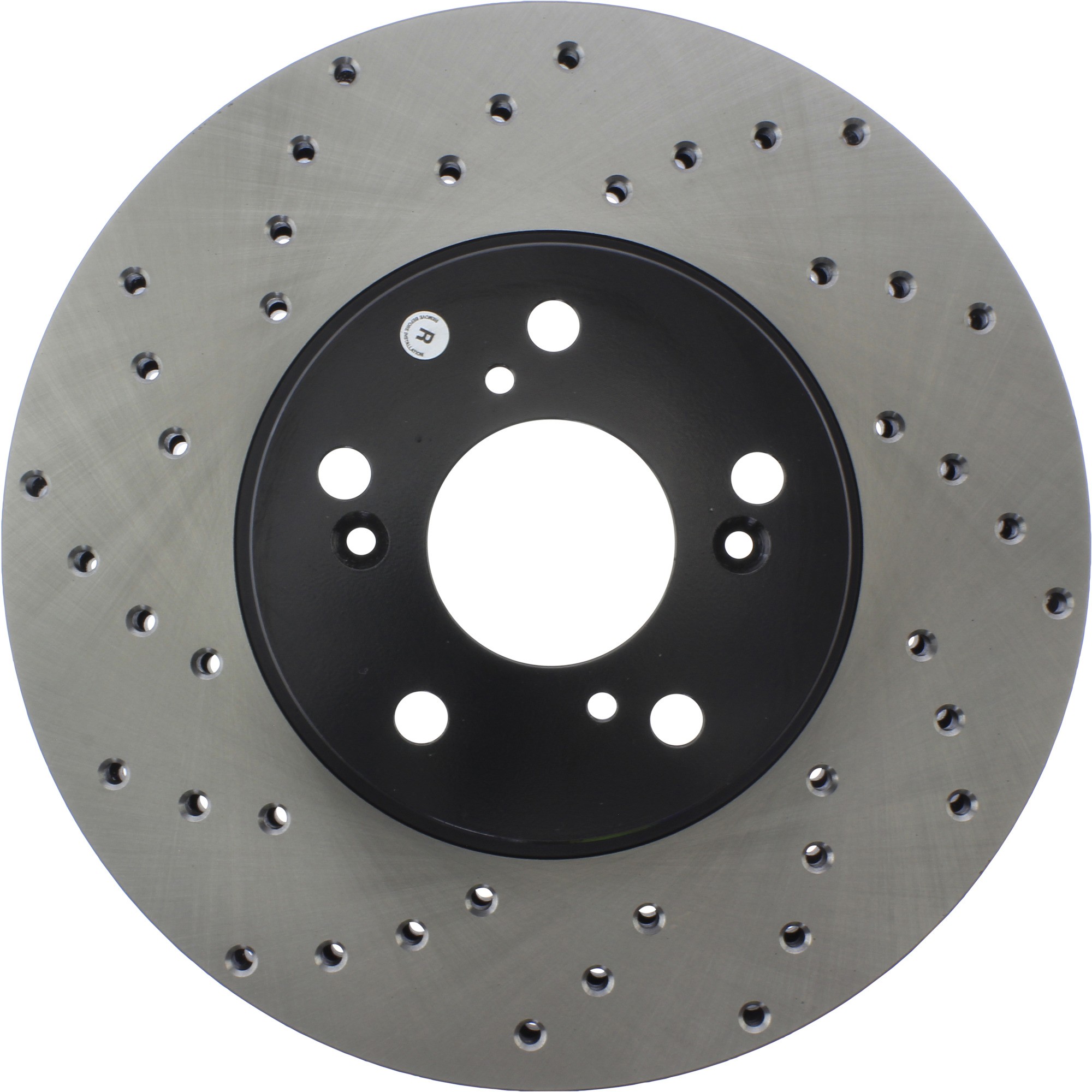 StopTech Sport Cross Drilled Brake Rotor; Front Right