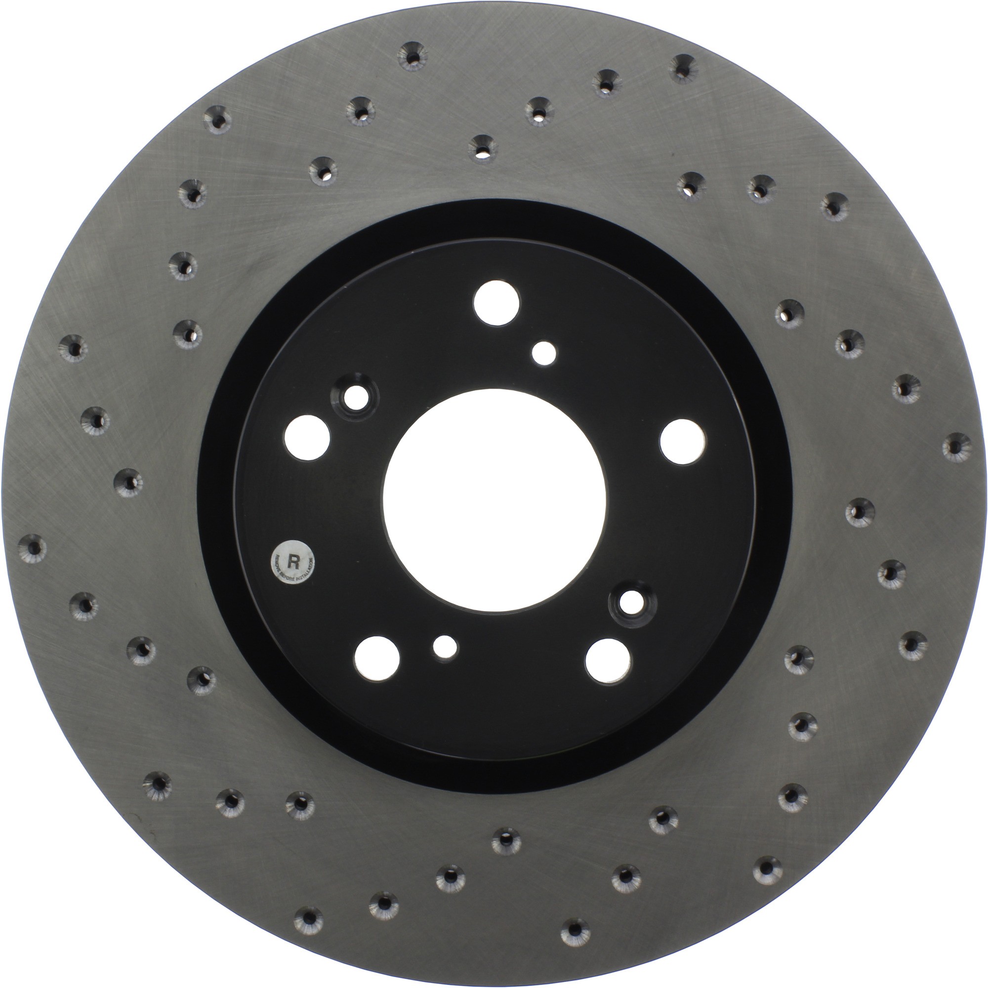 StopTech Sport Cross Drilled Brake Rotor; Front Right