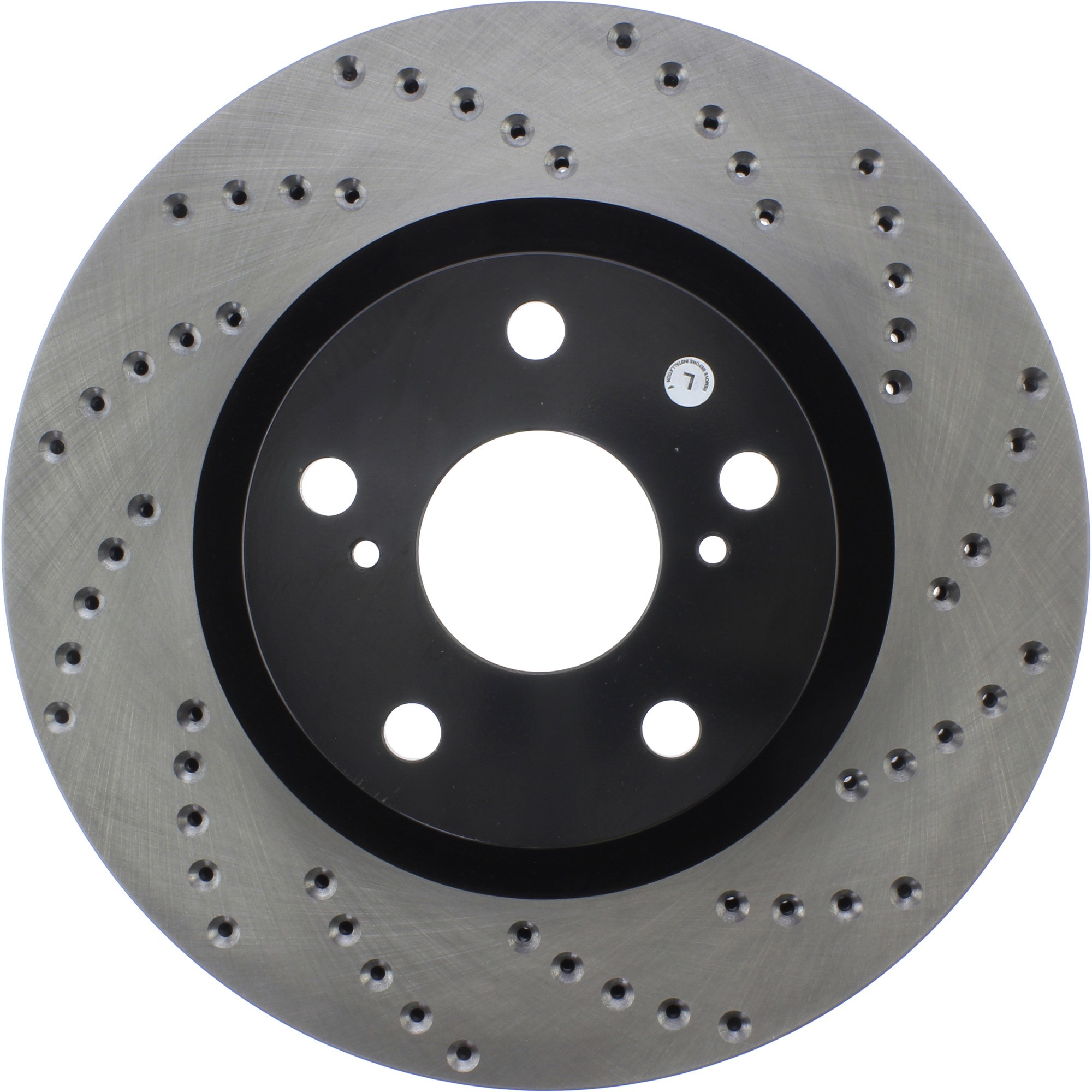 StopTech Sport Cross Drilled Brake Rotor; Front Left